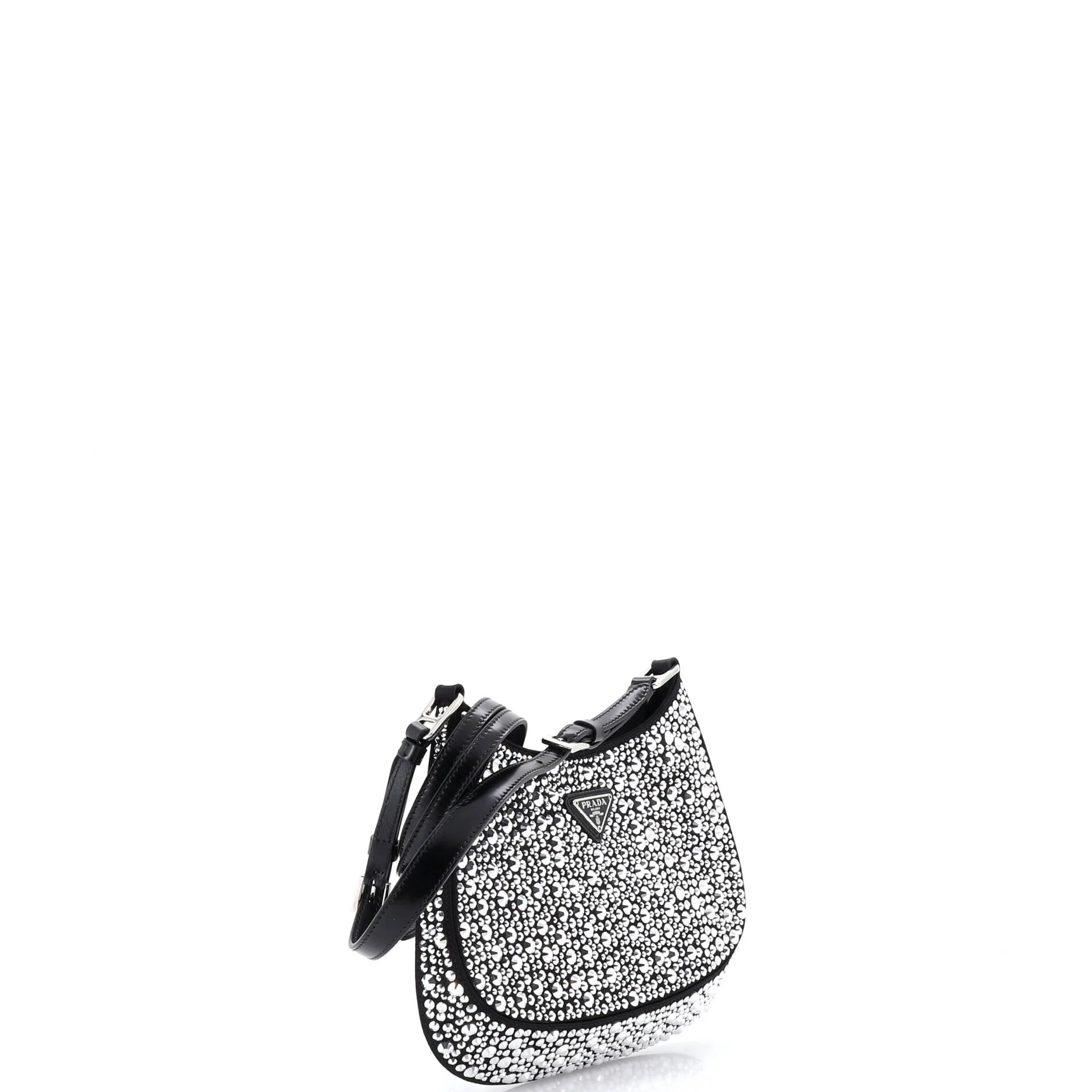 Cleo Shoulder Bag Crystal Embellished Satin Small - Image 2