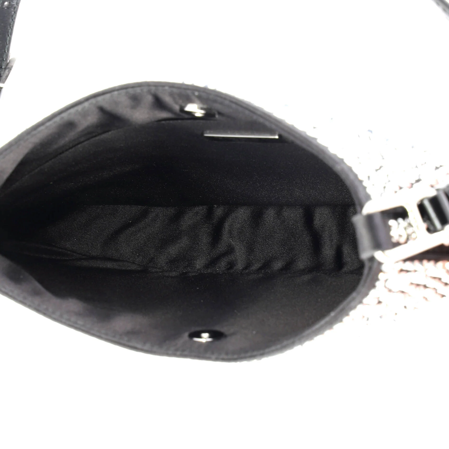 Cleo Shoulder Bag Crystal Embellished Satin Small - Image 5