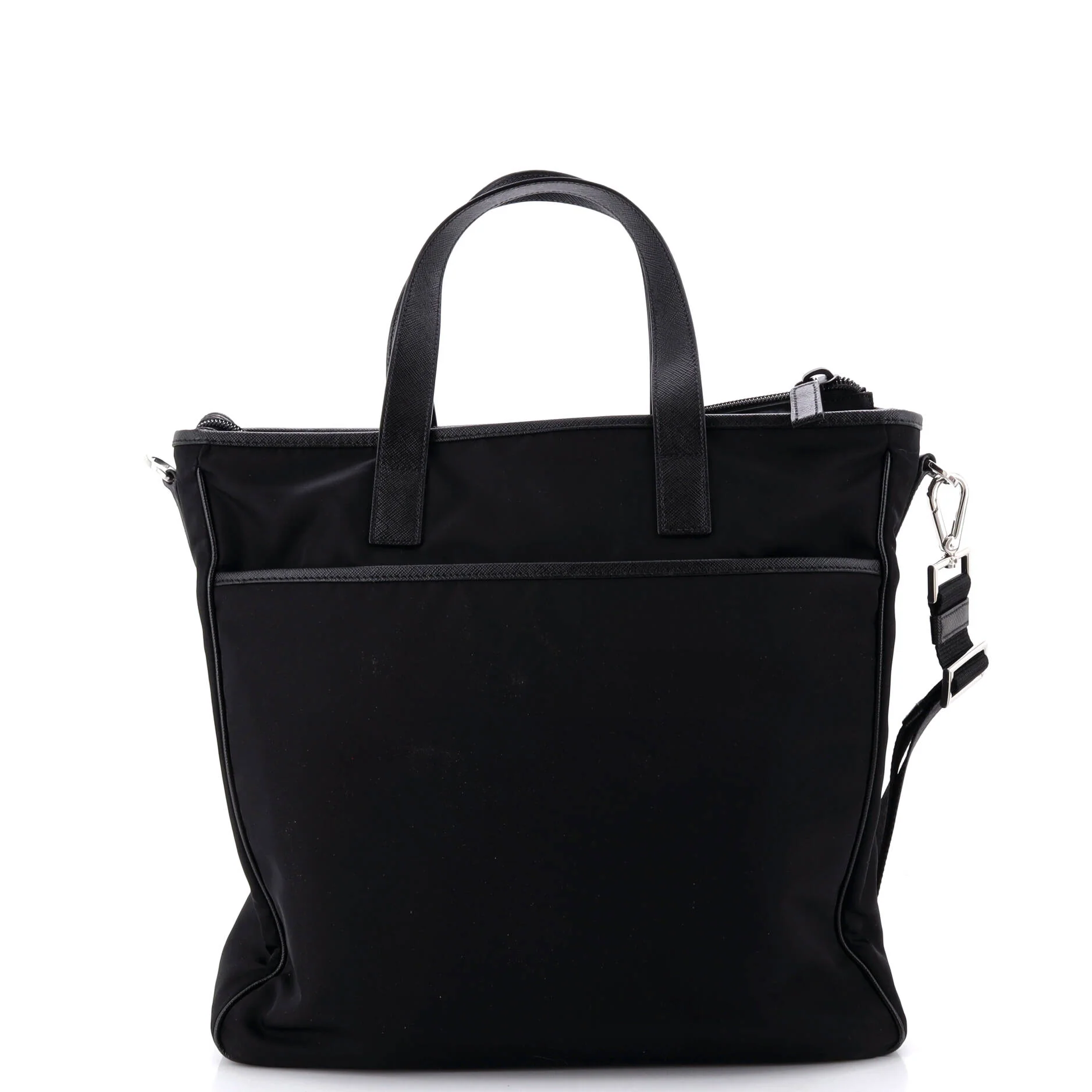 Convertible Front Pocket Briefcase Tote Tessuto with Saffiano Leather Medium - Image 3