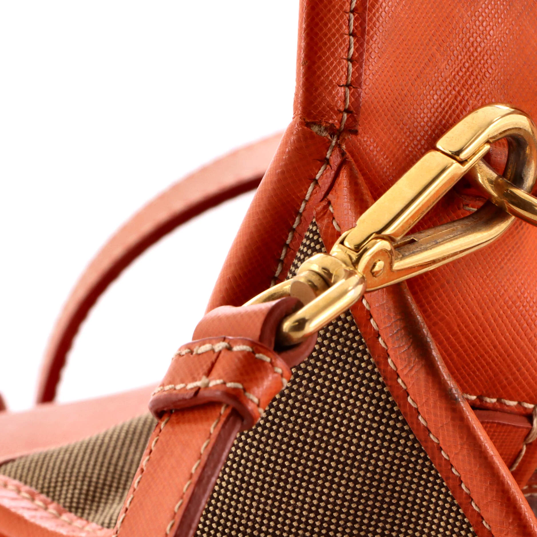 Convertible Tote Canvas and Saffiano Leather Large - Image 6