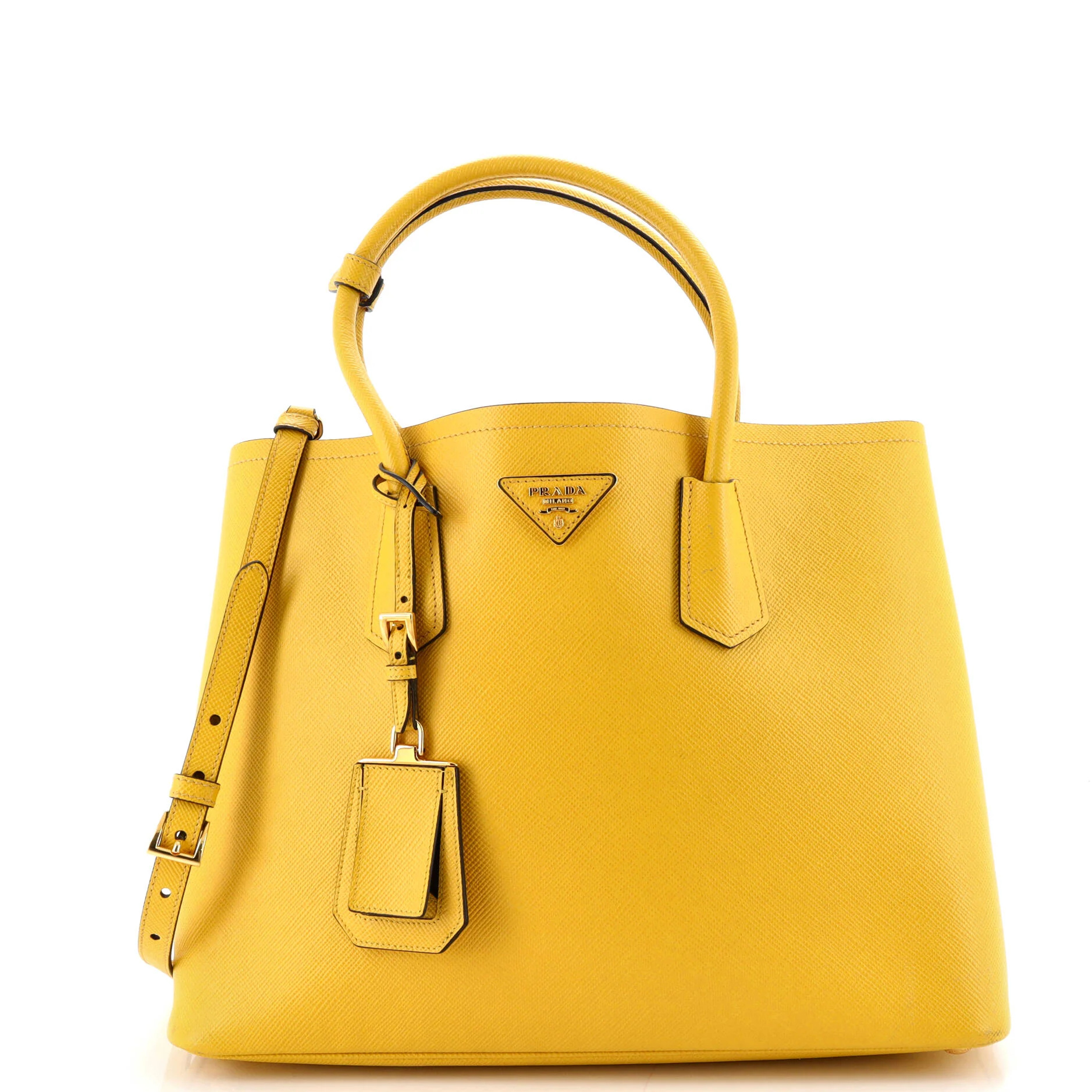 Cuir Double Tote Saffiano Leather Medium