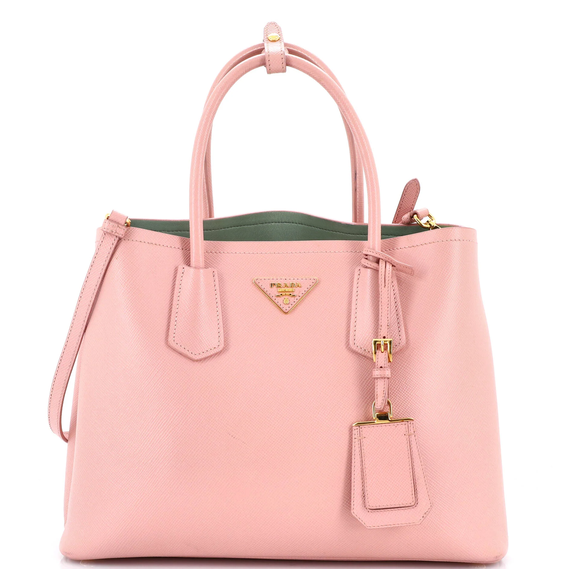 Cuir Double Tote Saffiano Leather Medium