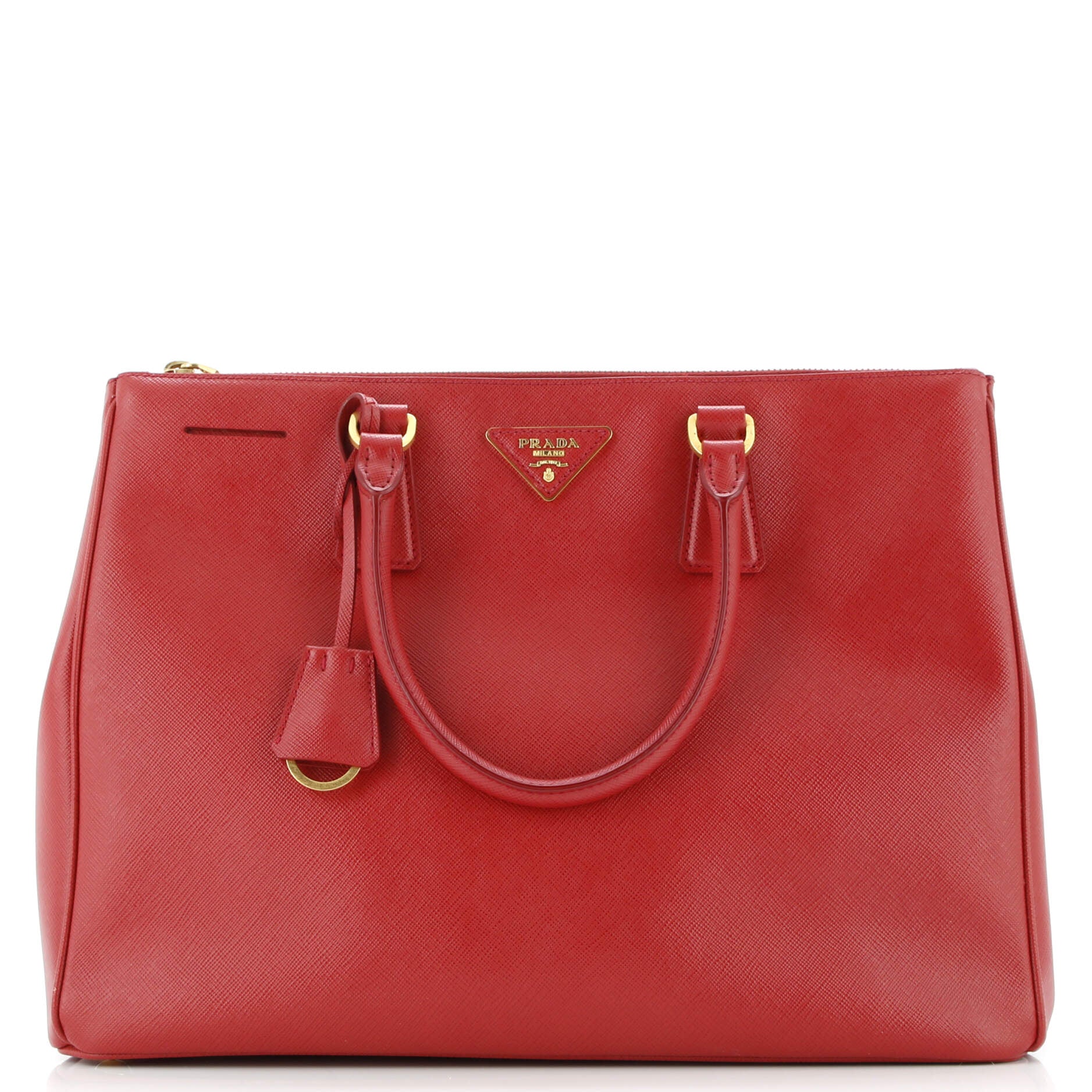 Double Zip Lux Tote Saffiano Leather Large