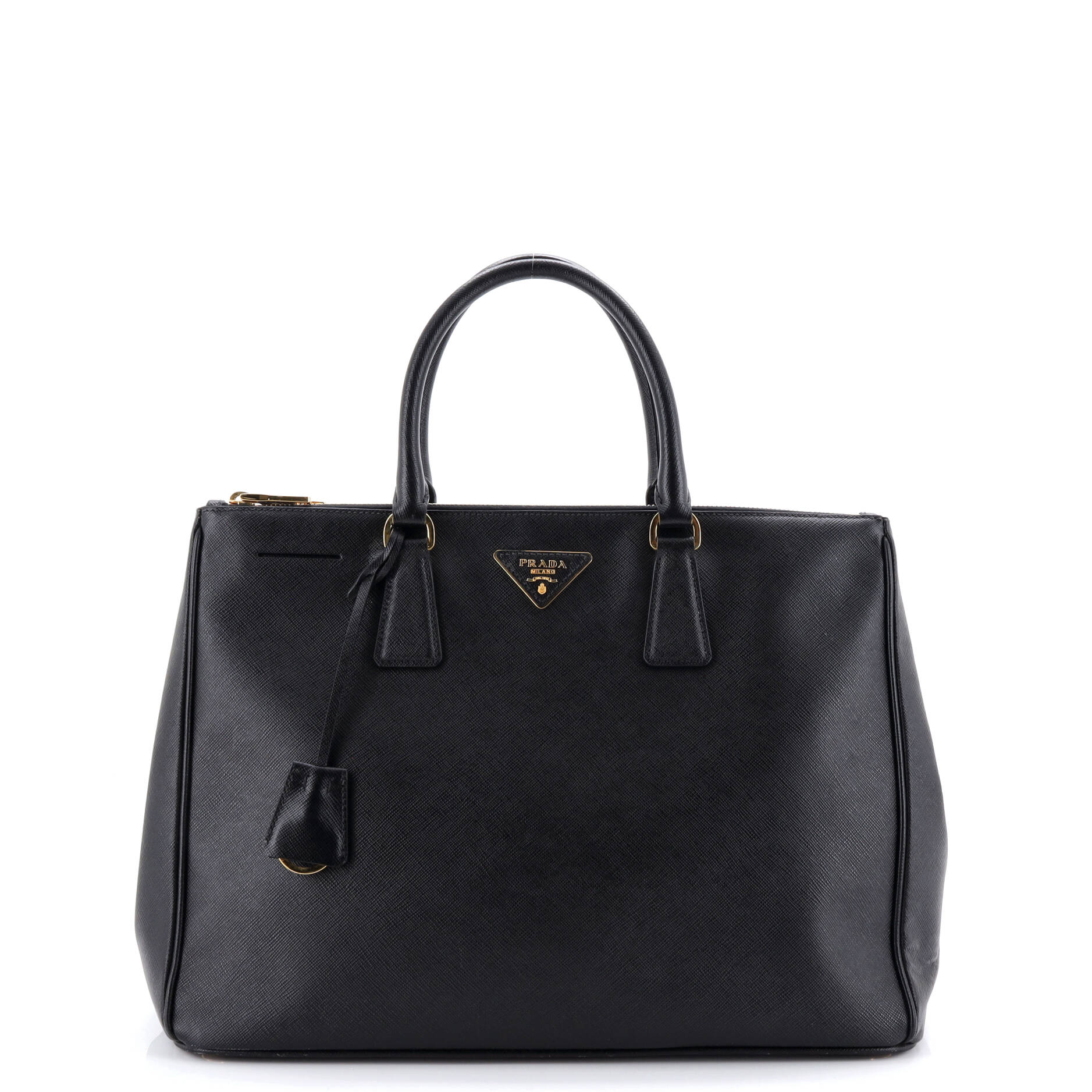 Double Zip Lux Tote Saffiano Leather Large