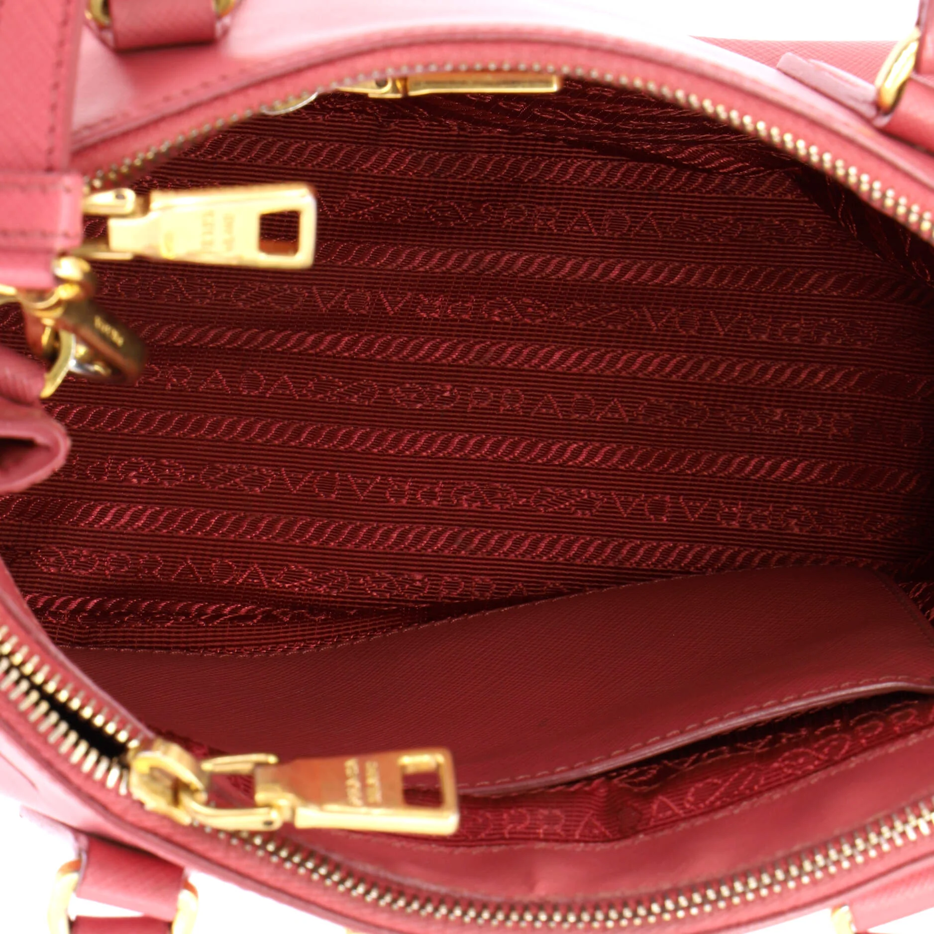 Double Zip Lux Tote Saffiano Leather Small - Image 5