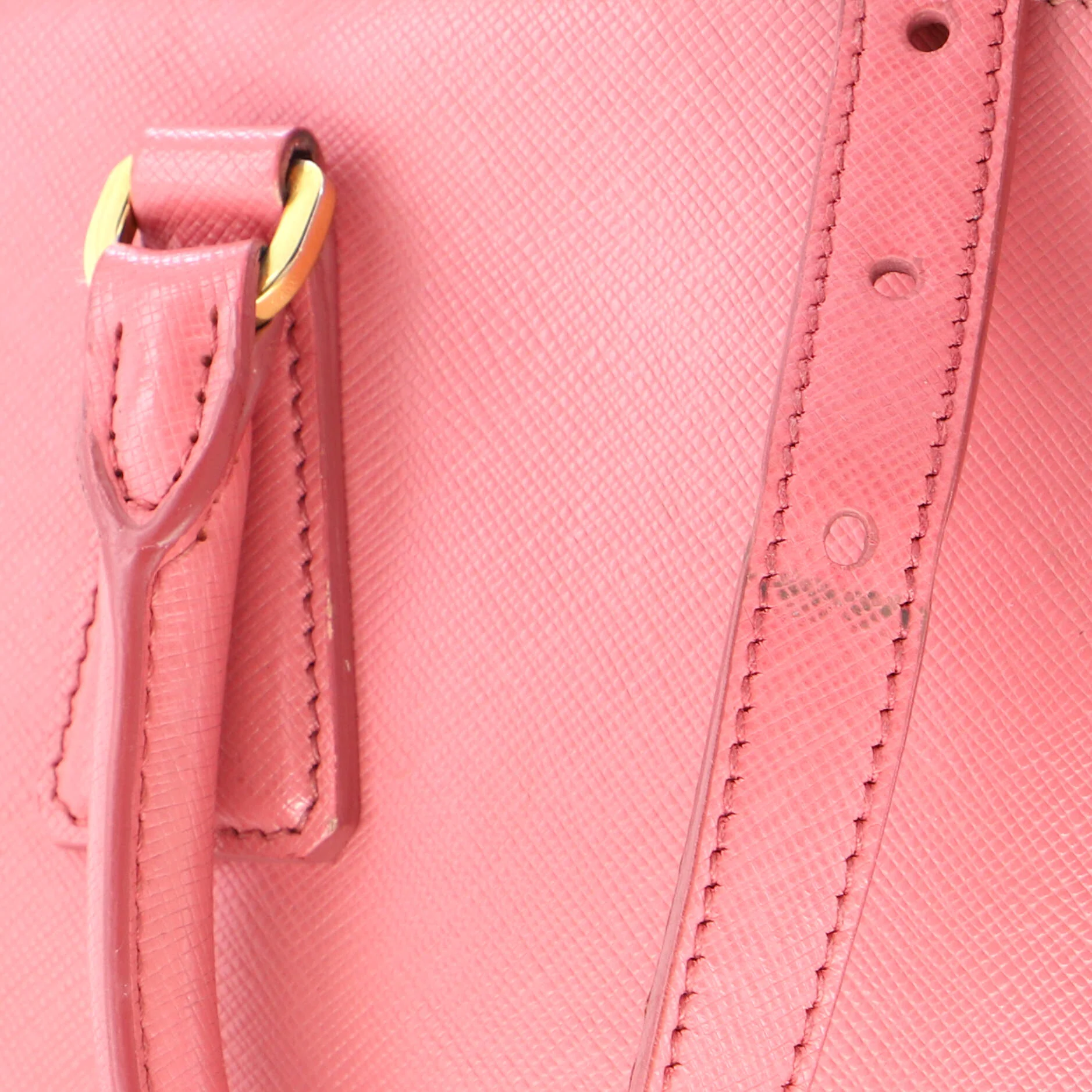 Double Zip Lux Tote Saffiano Leather Small - Image 6