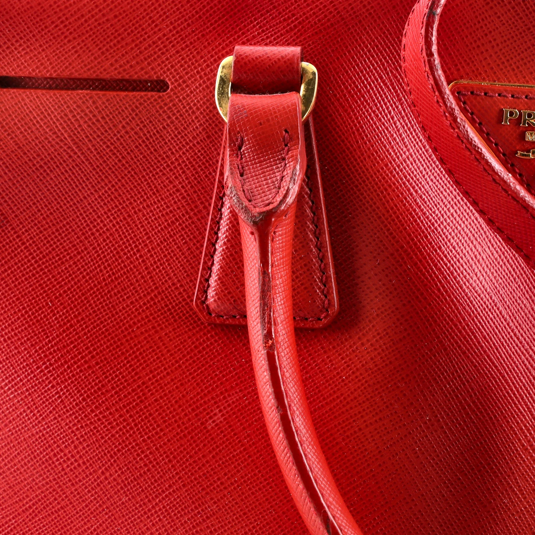 Double Zip Lux Tote Saffiano Leather Small - Image 6