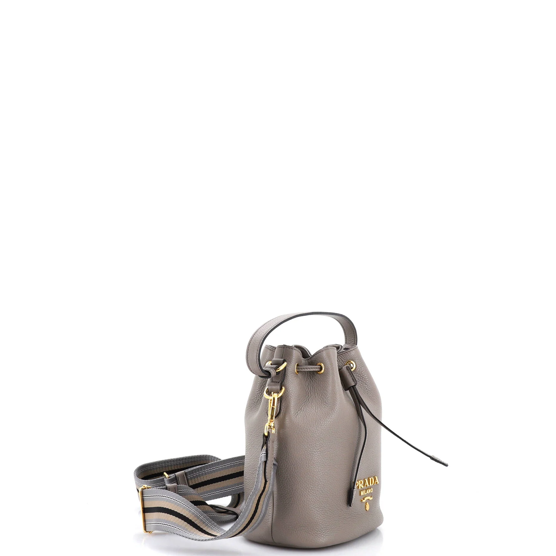 Dual Strap Top Handle Bucket Bag Vitello Daino Small - Image 2