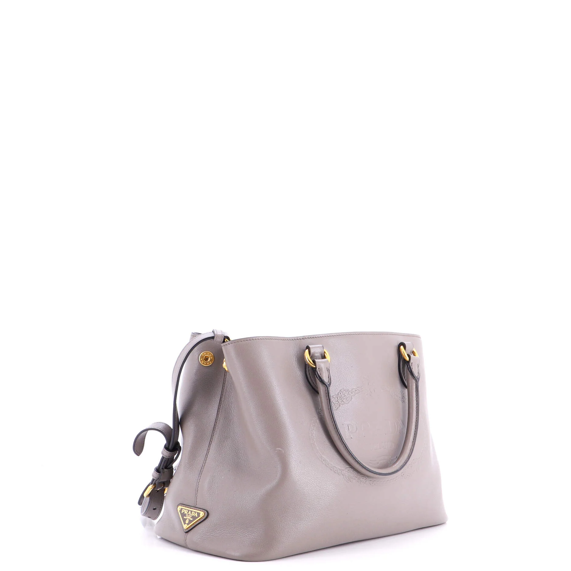 Embossed Logo Convertible Open Tote Glace Calf Medium - Image 2