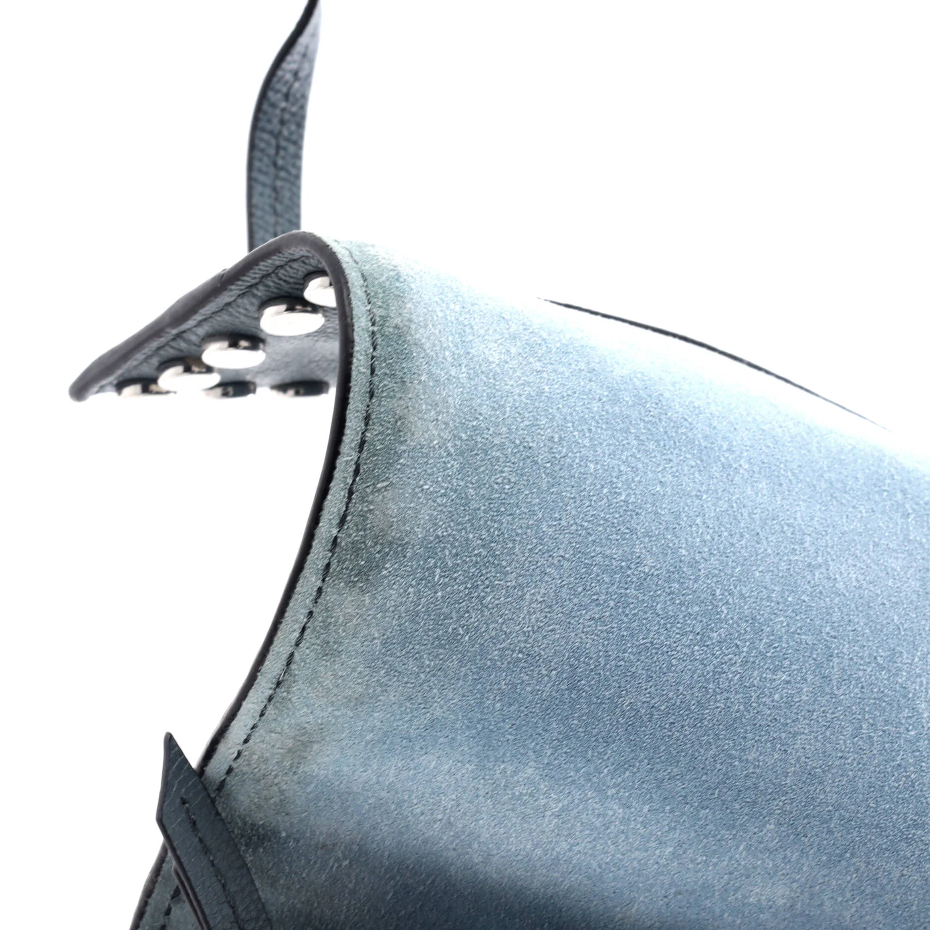Etiquette Flap Bag Studded Glace Calfskin Small - Image 7