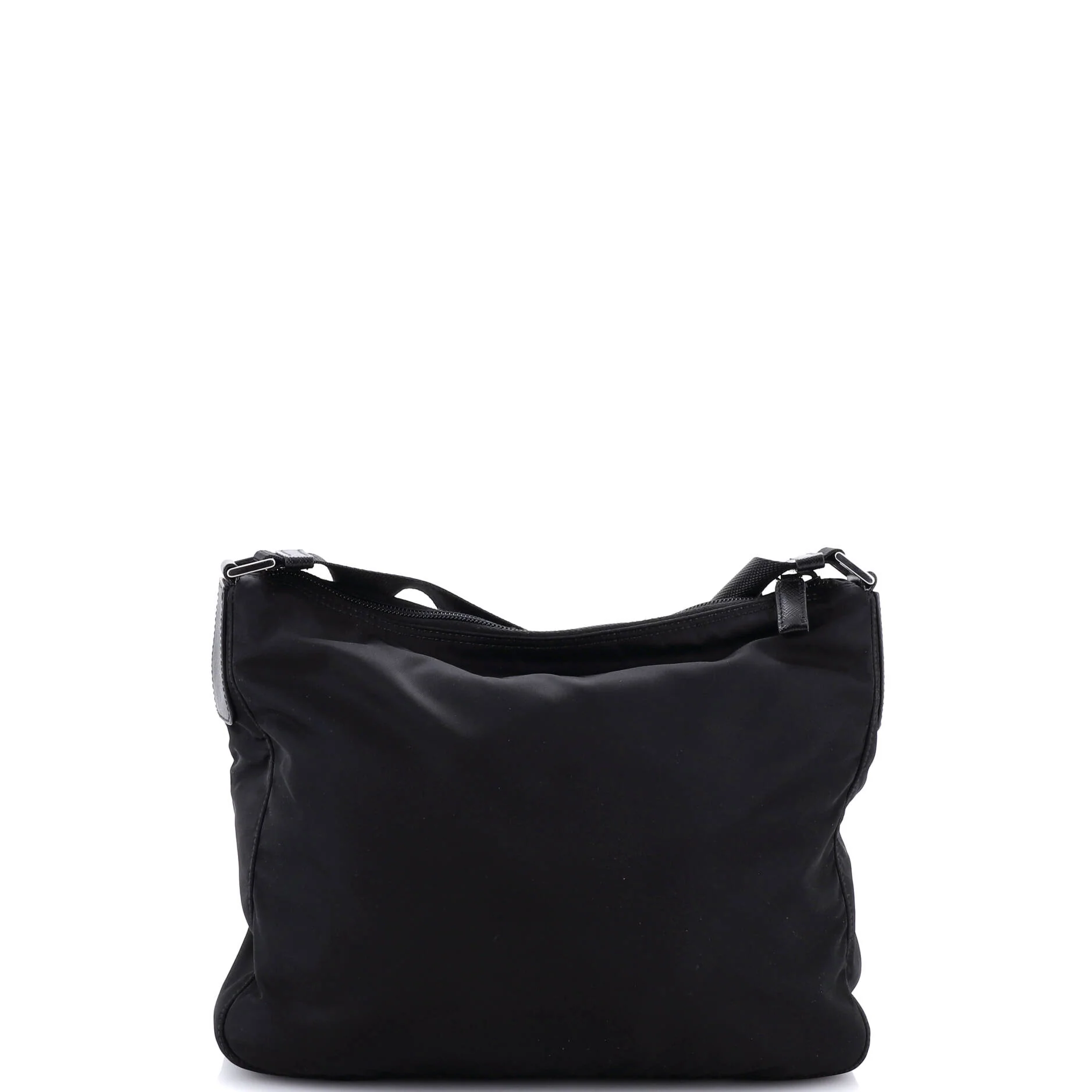 Front Zip Messenger Bag Re-Nylon Medium - Image 3