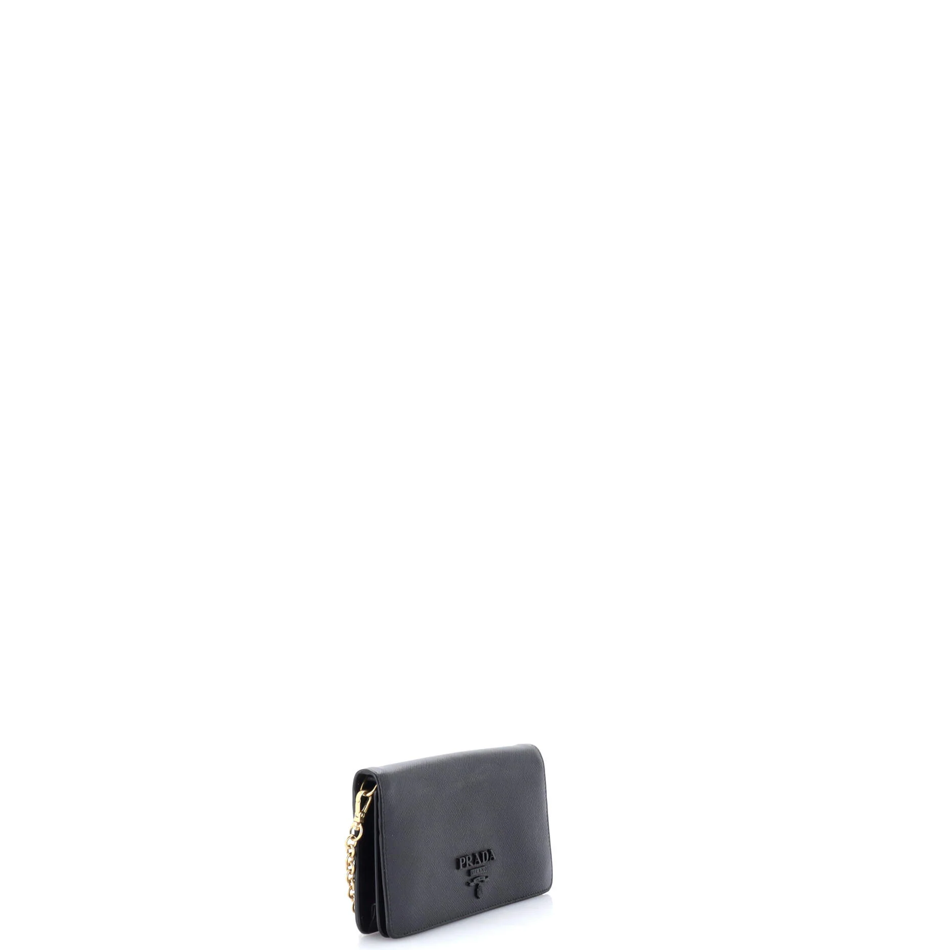 Monochrome Wristlet Wallet on Chain Saffiano Leather Mini - Image 2