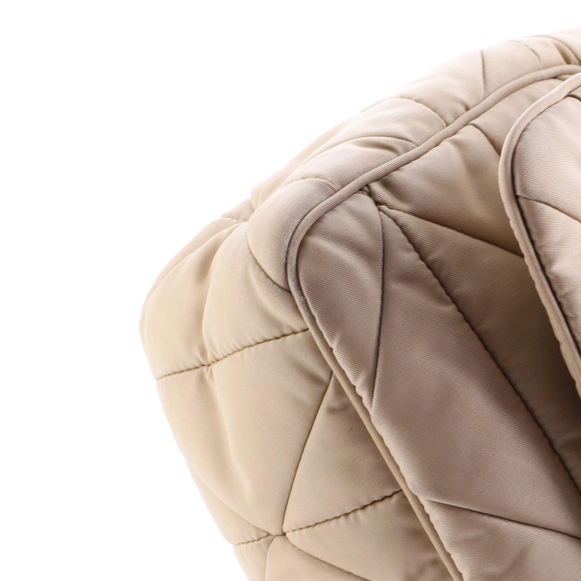 Padded Flap Shoulder Bag Quilted Tessuto - Image 6