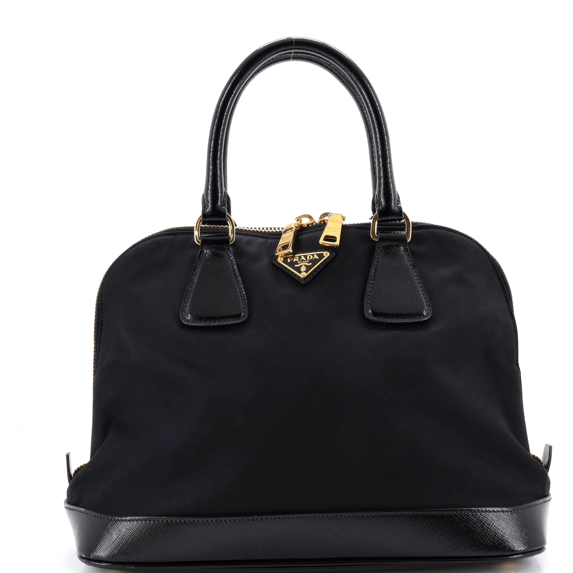 Promenade Bag Tessuto and Vernice Saffiano Leather Medium