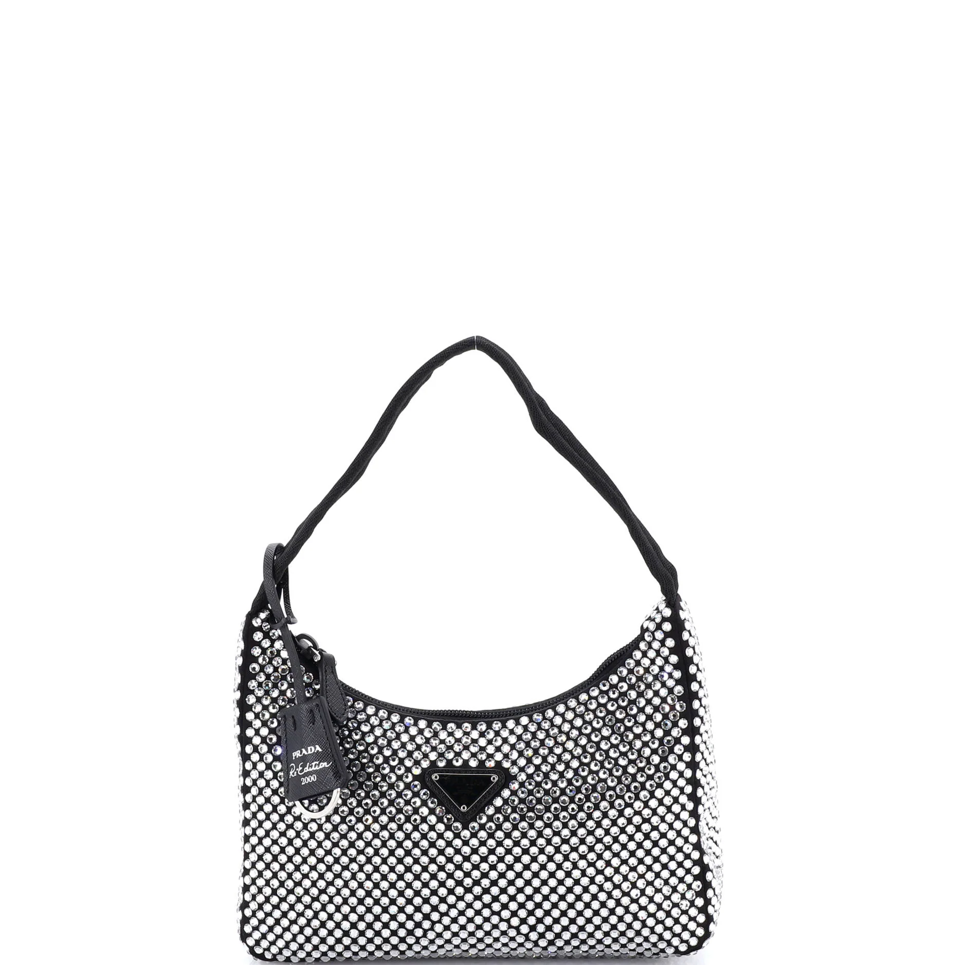 Re-Edition 2000 Hobo Crystal Embellished Satin Mini