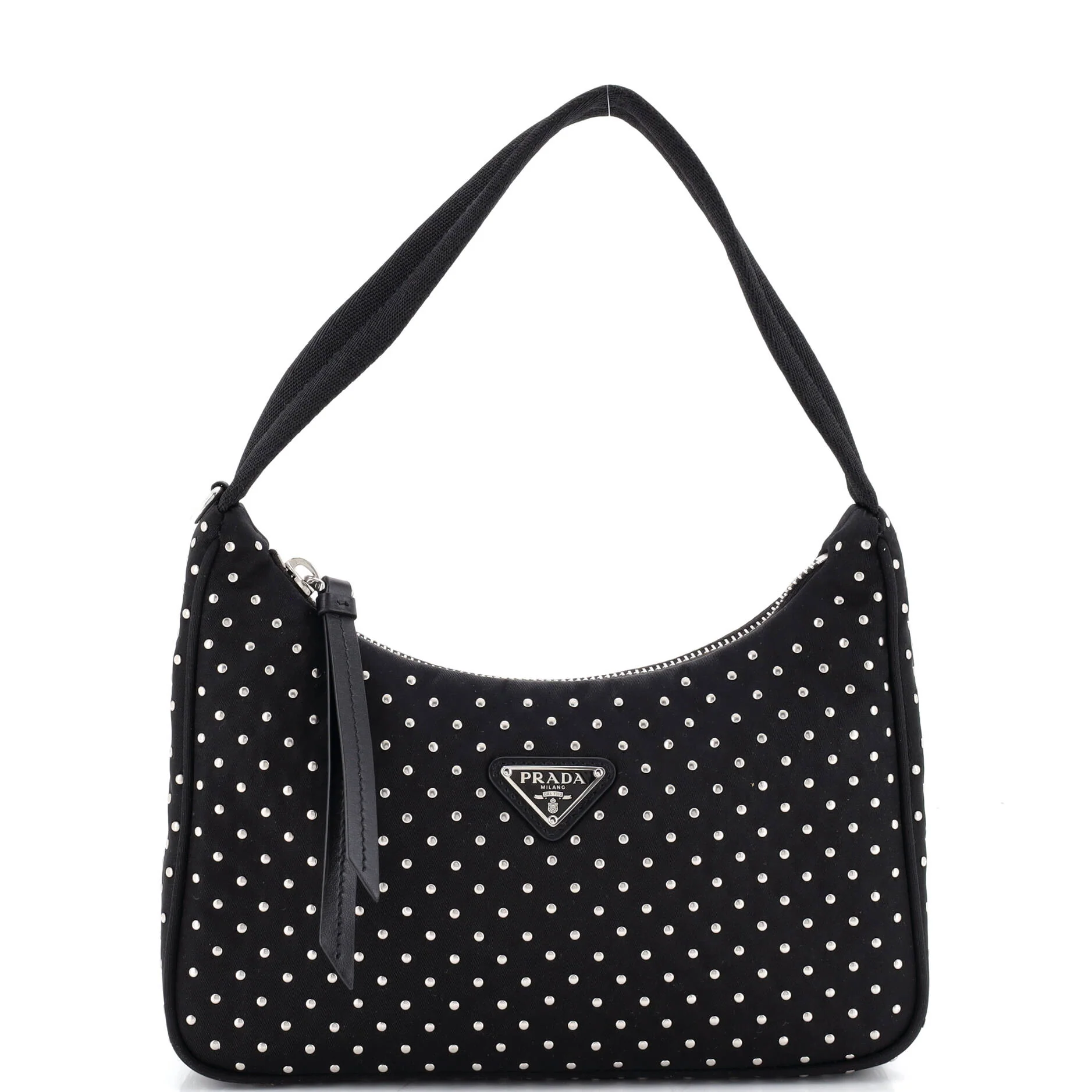 Re-Edition 2000 Hobo Studded Tessuto Mini