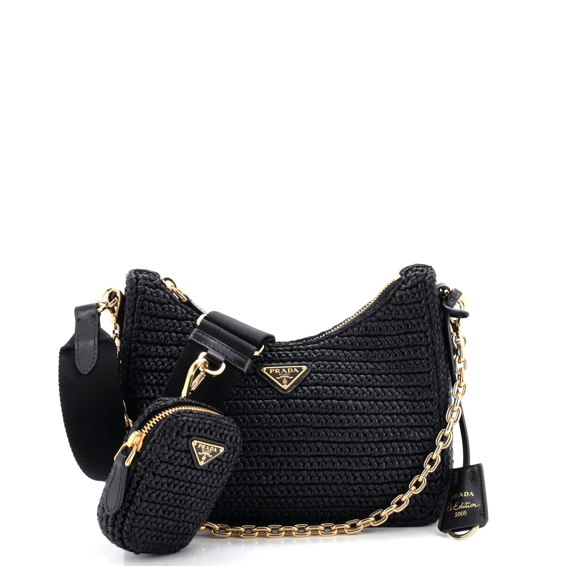 Re-Edition 2005 Shoulder Bag Raffia Small
