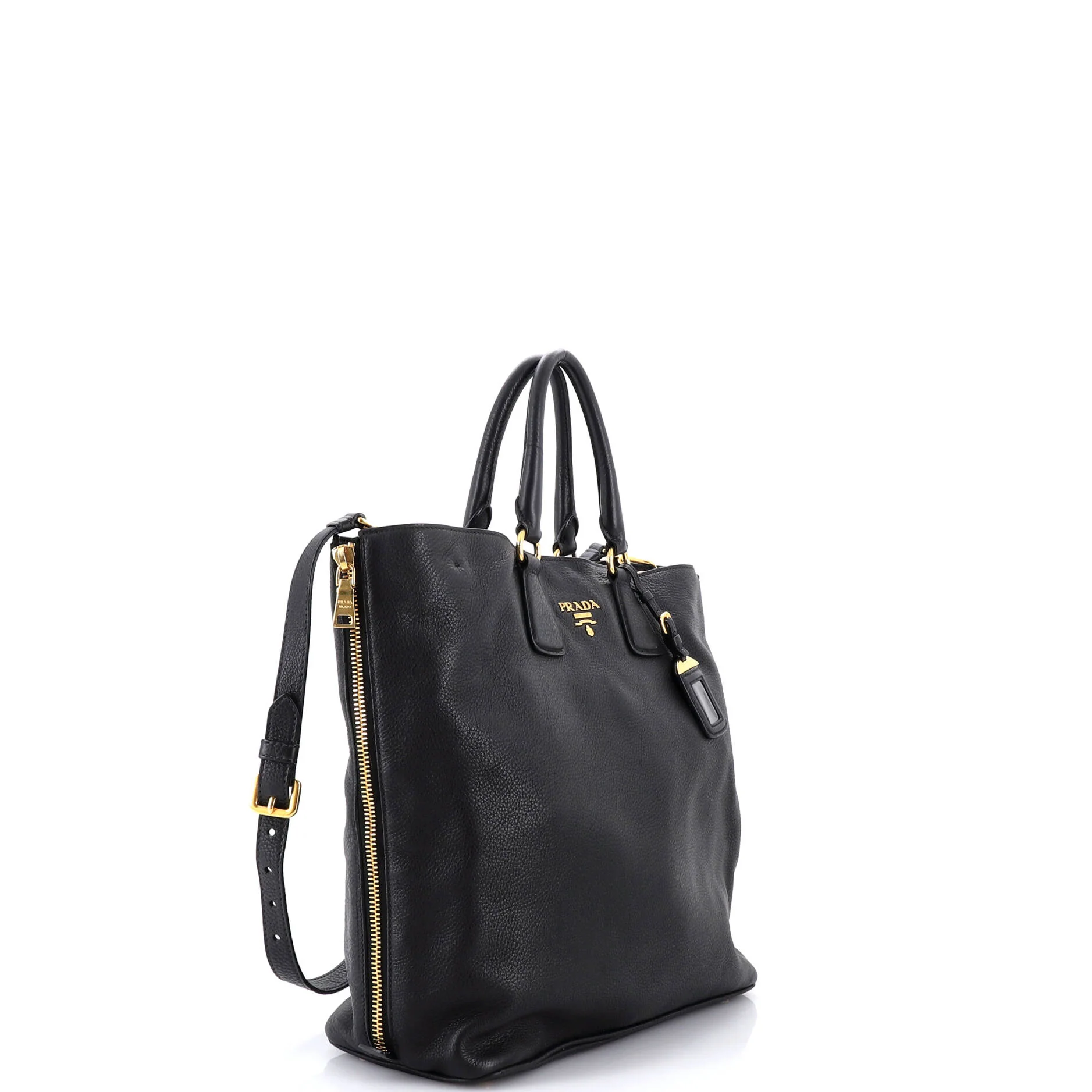 Side Zip Convertible Tote Vitello Daino Large - Image 2