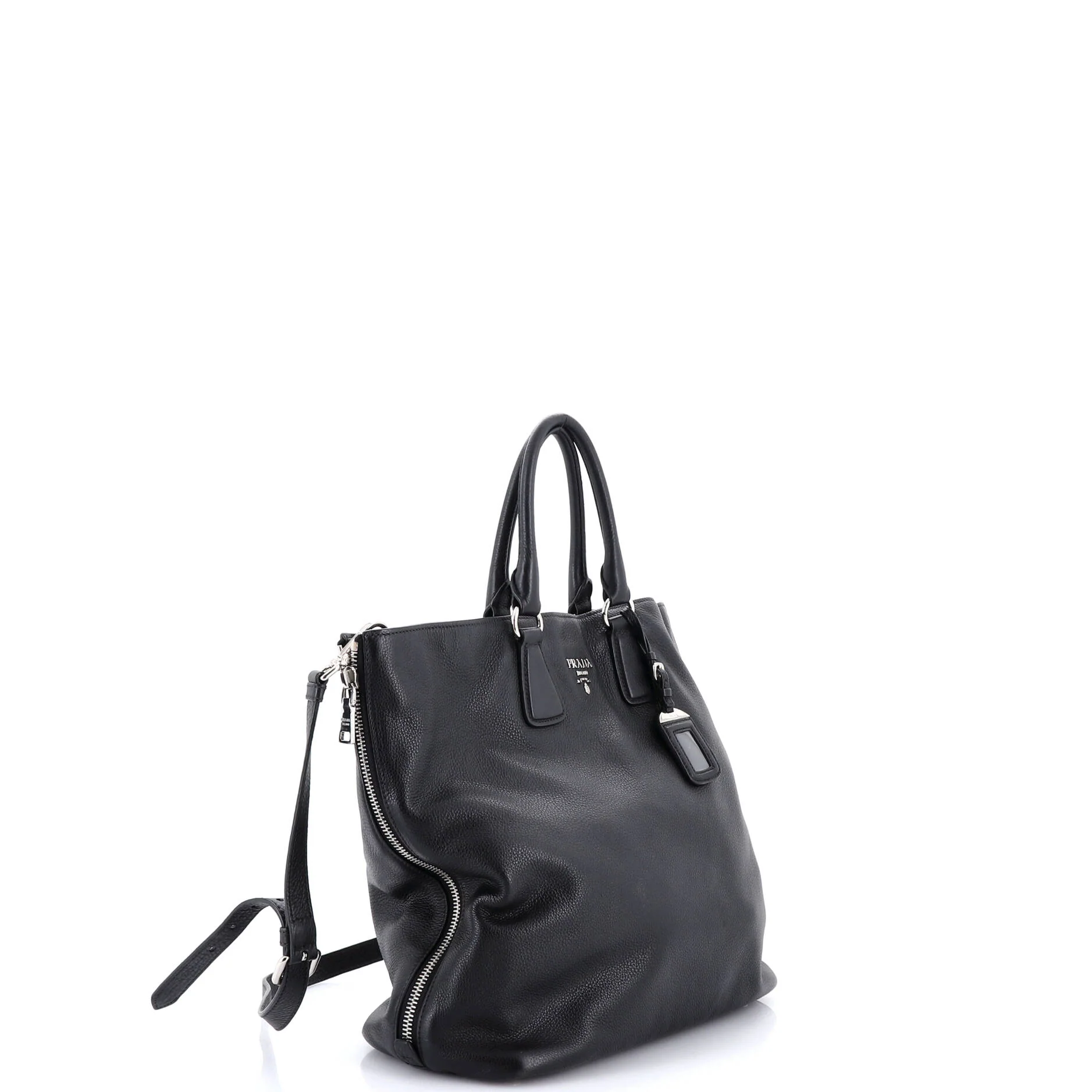 Side Zip Convertible Tote Vitello Daino Large - Image 2