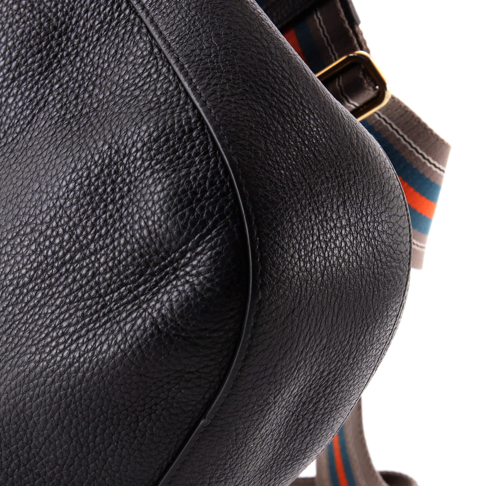 Striped Strap Zip Hobo Vitello Phenix Small - Image 6