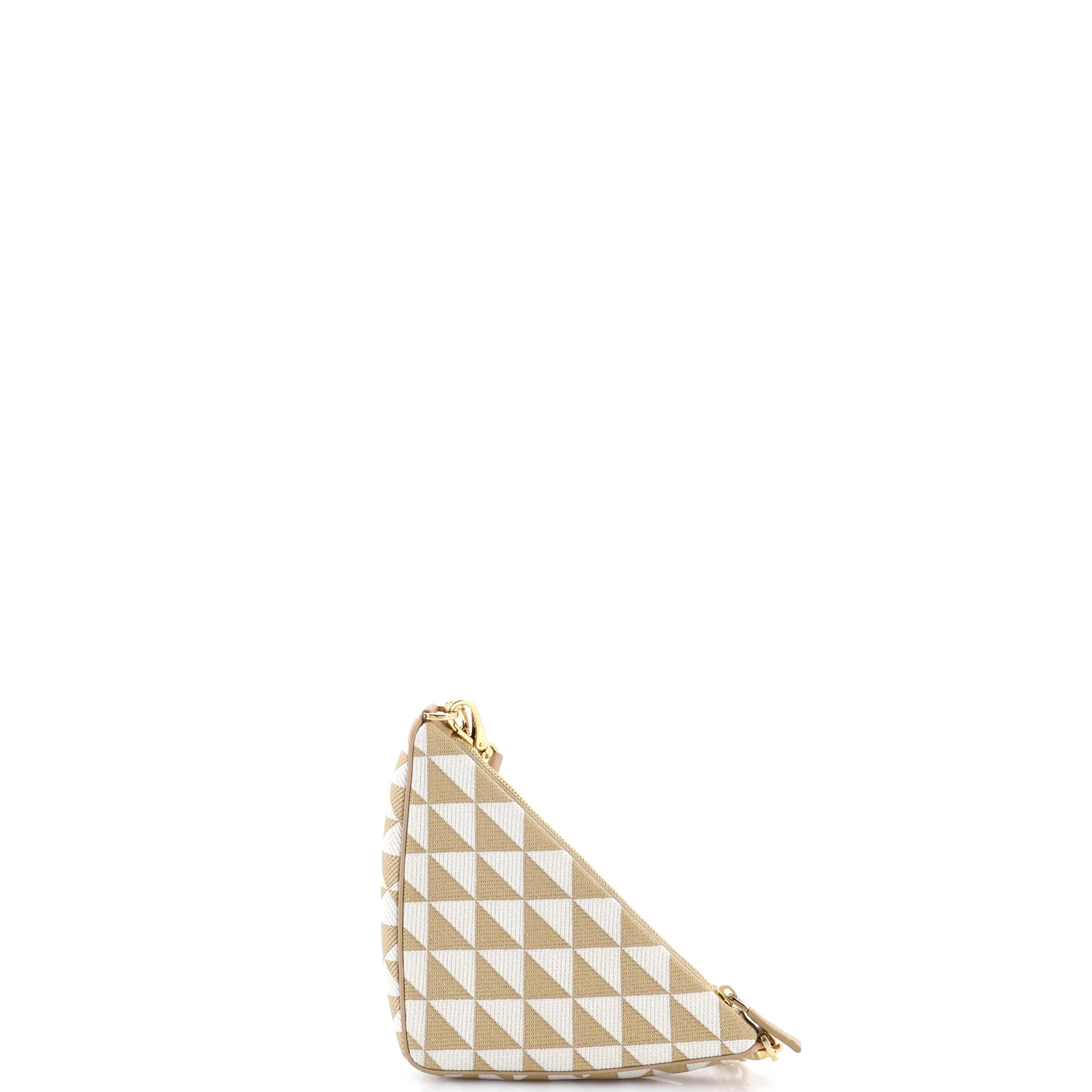 Symbole Triangle Bag Leather and Jacquard Mini - Image 3