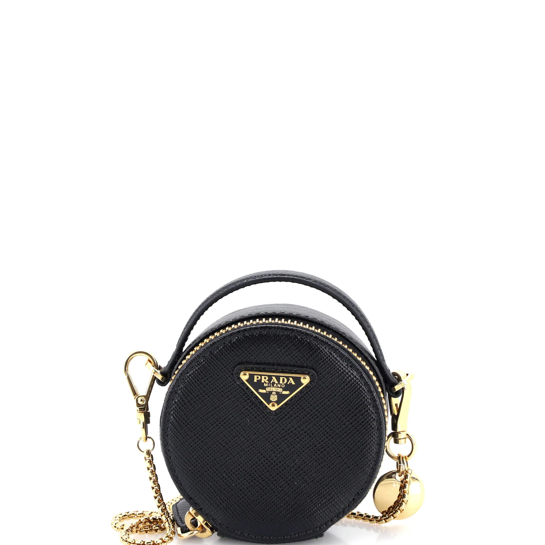 Top Handle Crossbody Pouch Saffiano Leather Mini