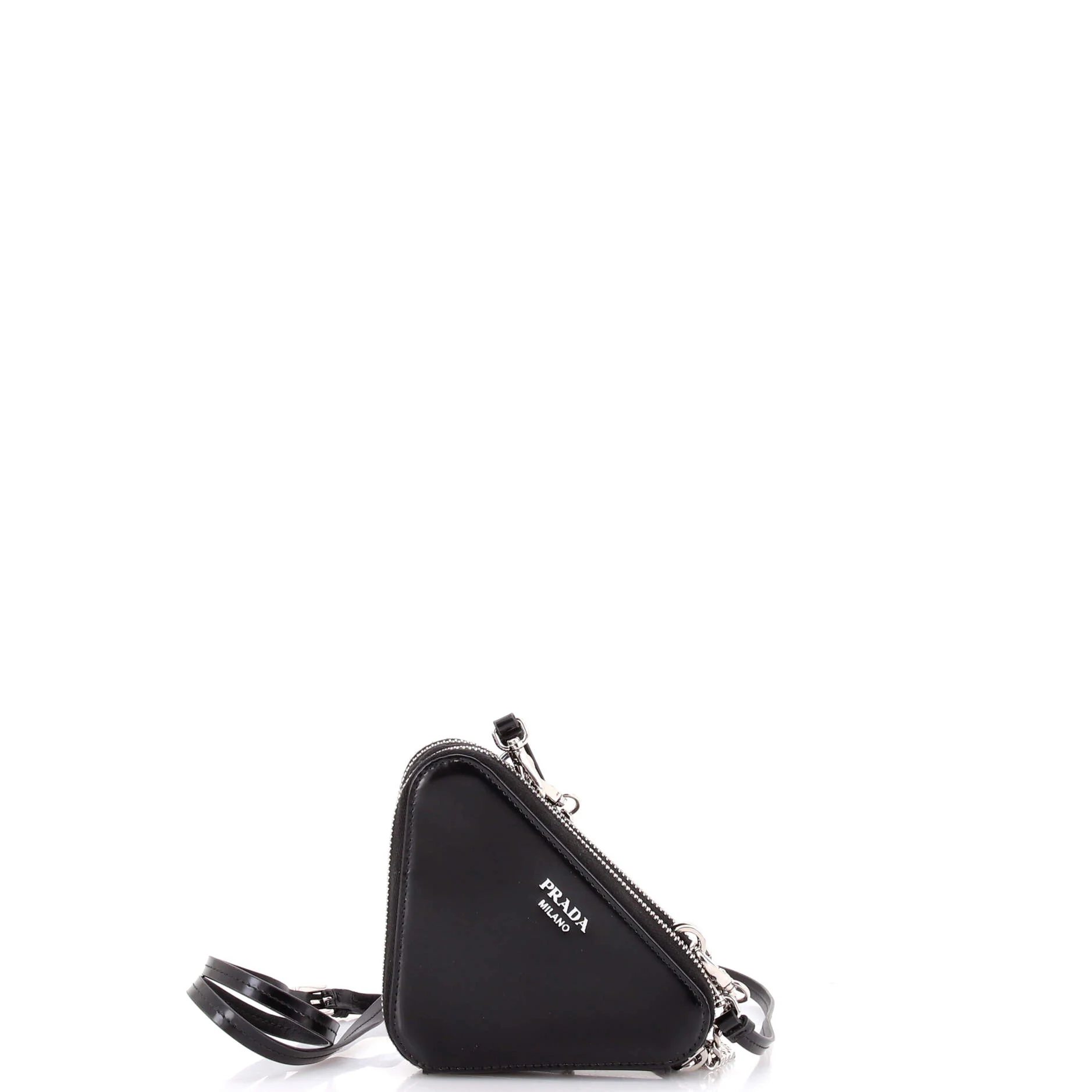 Triangle Double Pouch Crossbody Crystal Embellished Satin Mini - Image 3
