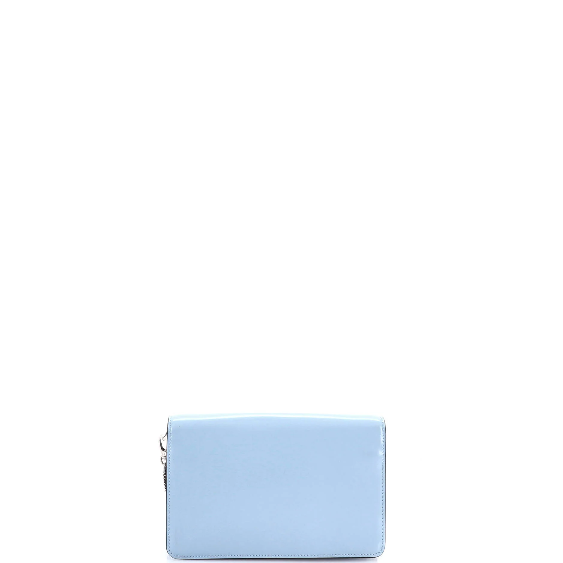 Triangle Logo Chain Flap Bag Brushed Leather Small - Image 3