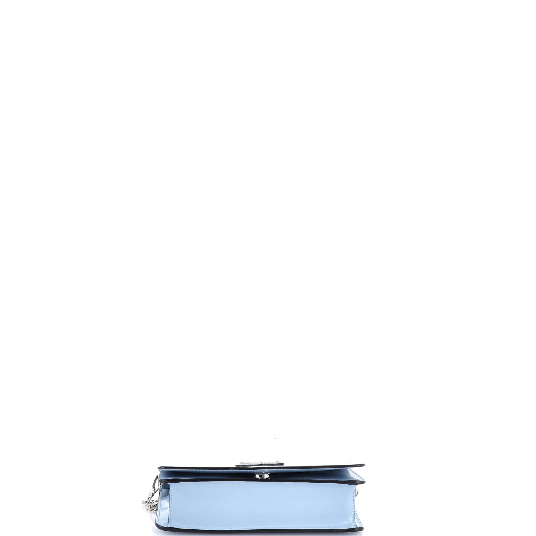 Triangle Logo Chain Flap Bag Brushed Leather Small - Image 4