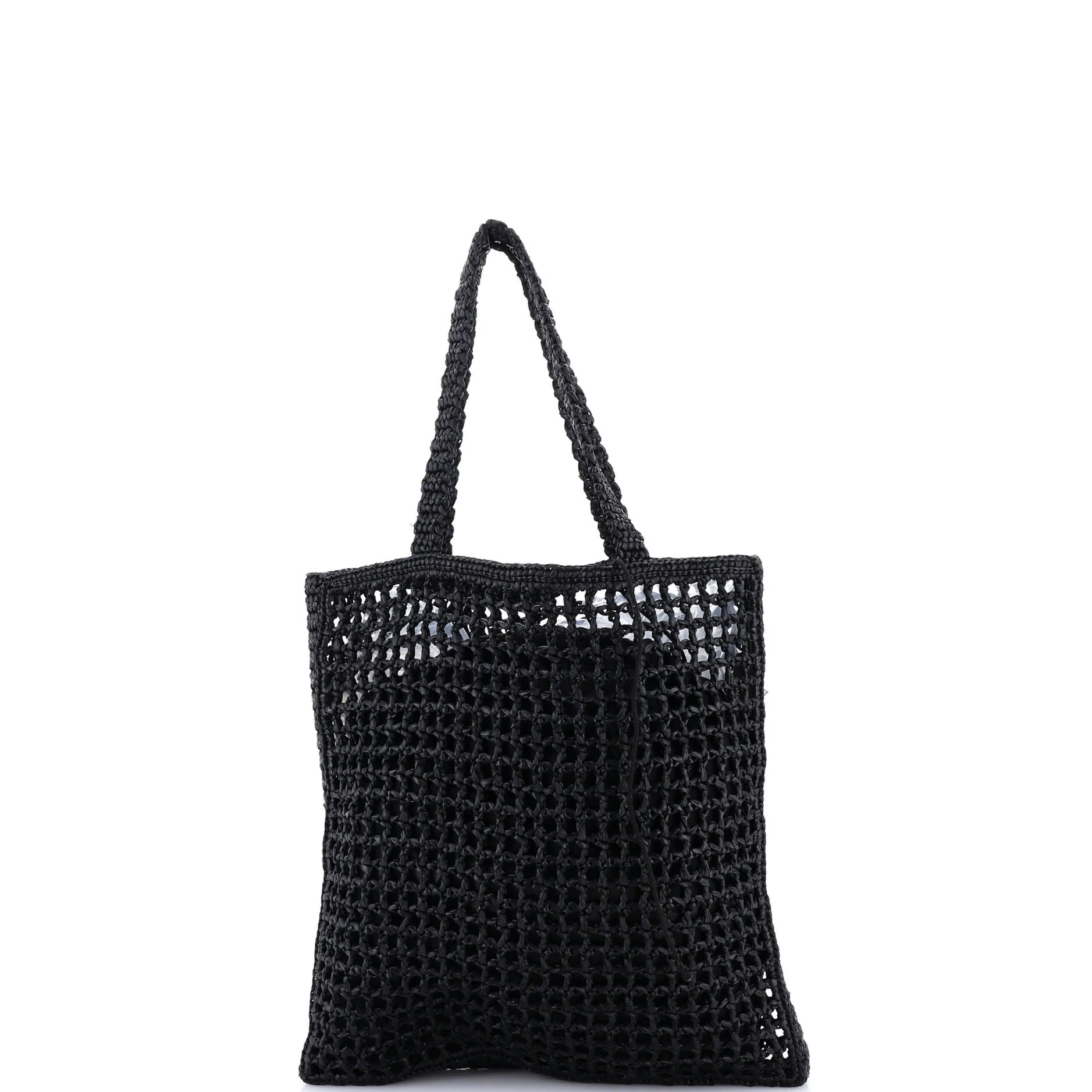 Triangle Logo Open Tote Raffia - Image 3