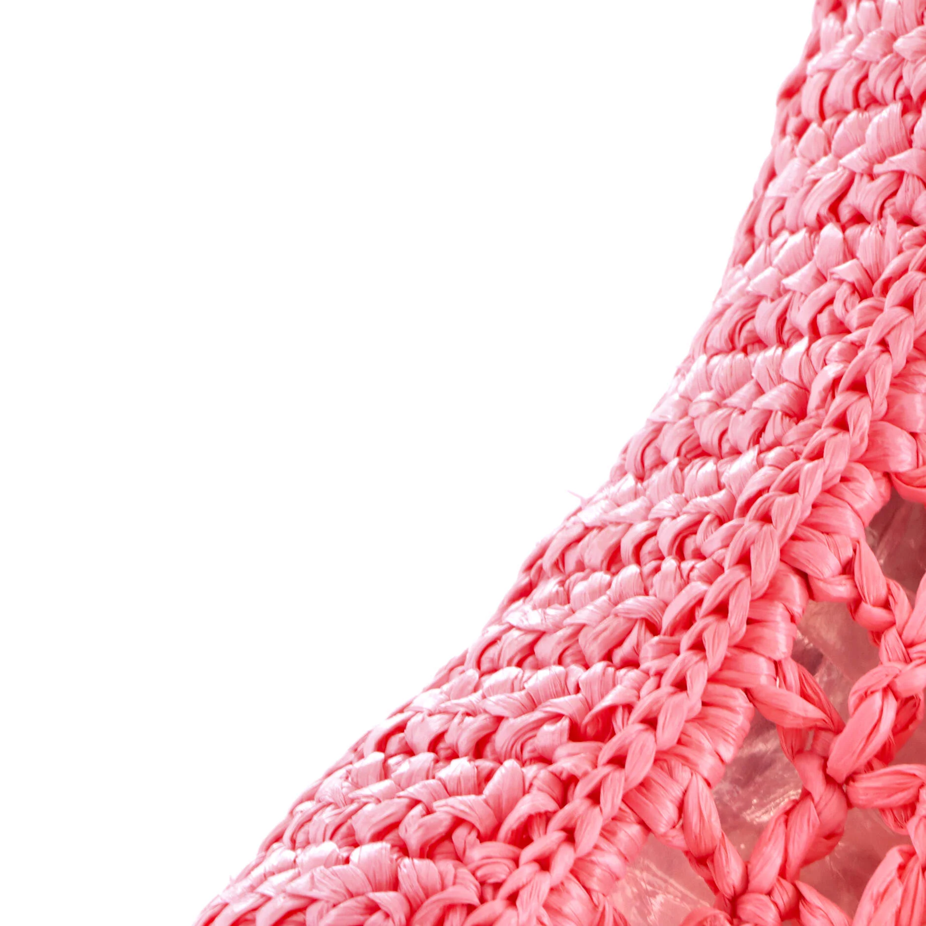 Triangle Logo Open Tote Raffia - Image 6
