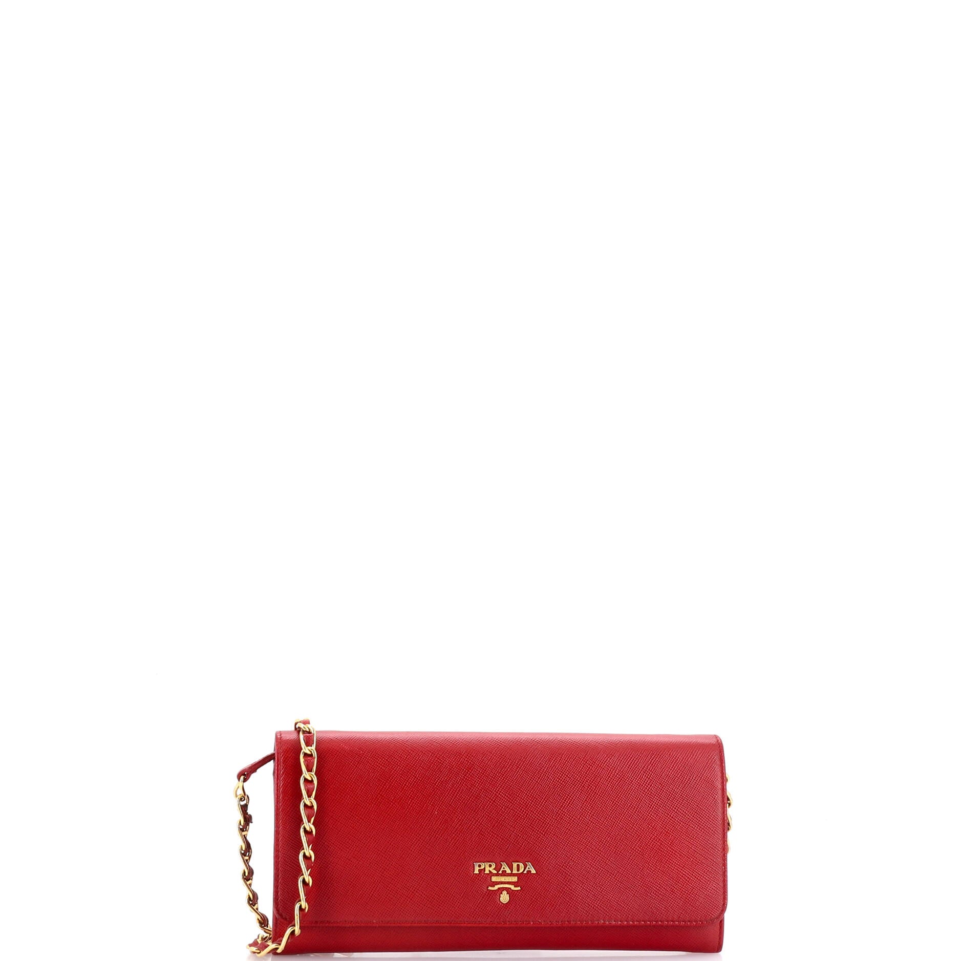 Wallet on Chain Saffiano Leather