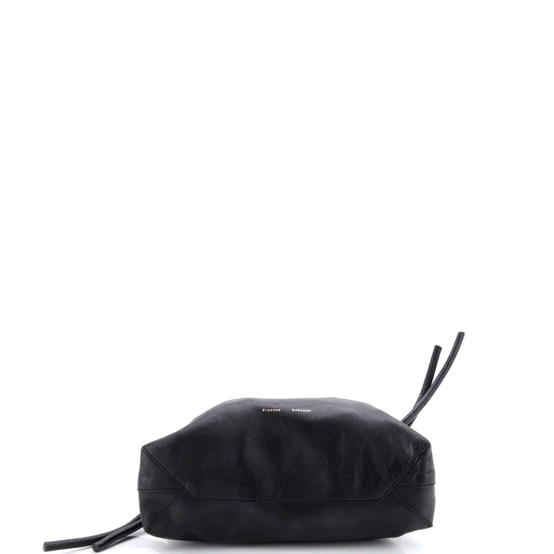 Drawstring Top Handle Bag Leather Mini - Image 4