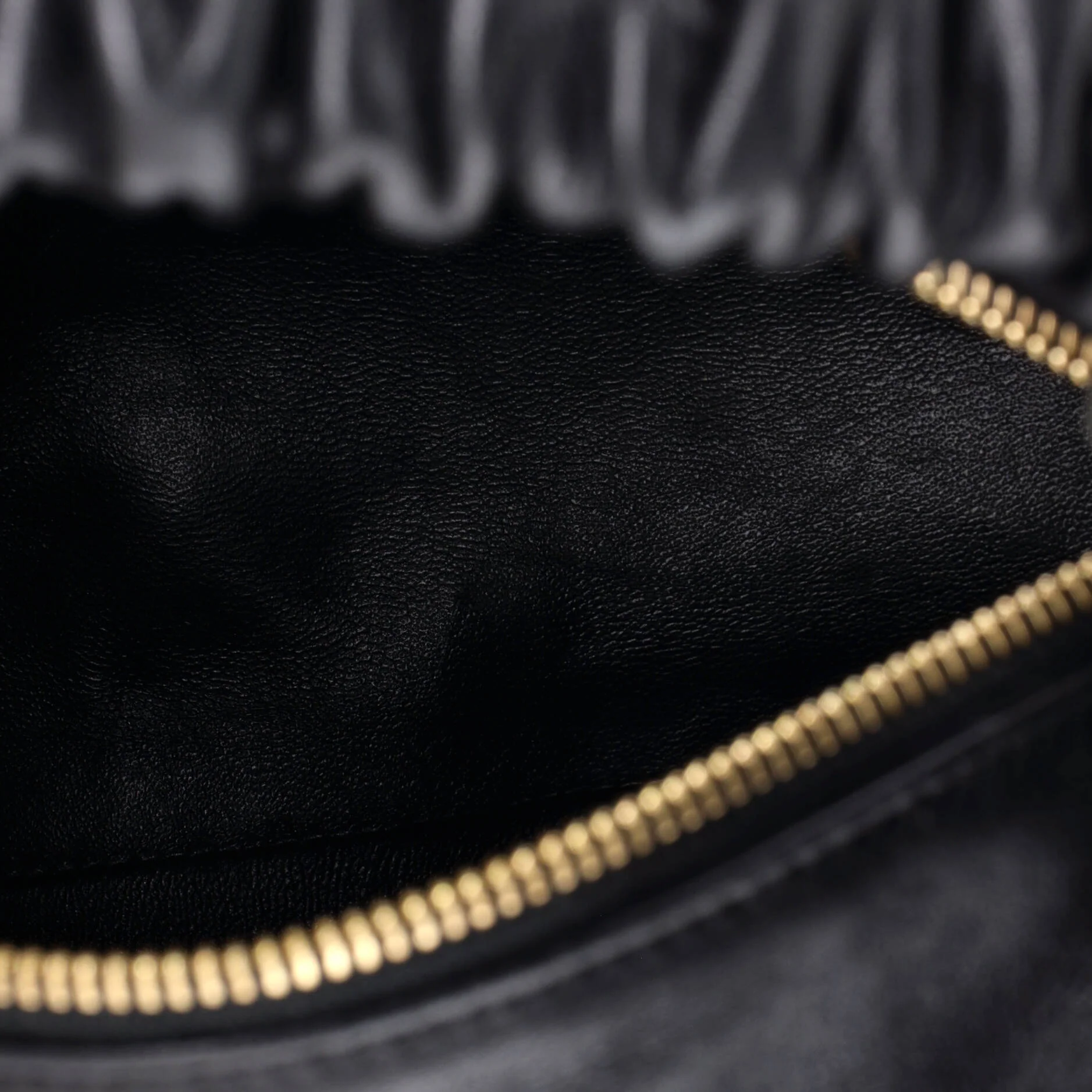 Drawstring Top Handle Bag Leather Mini - Image 5