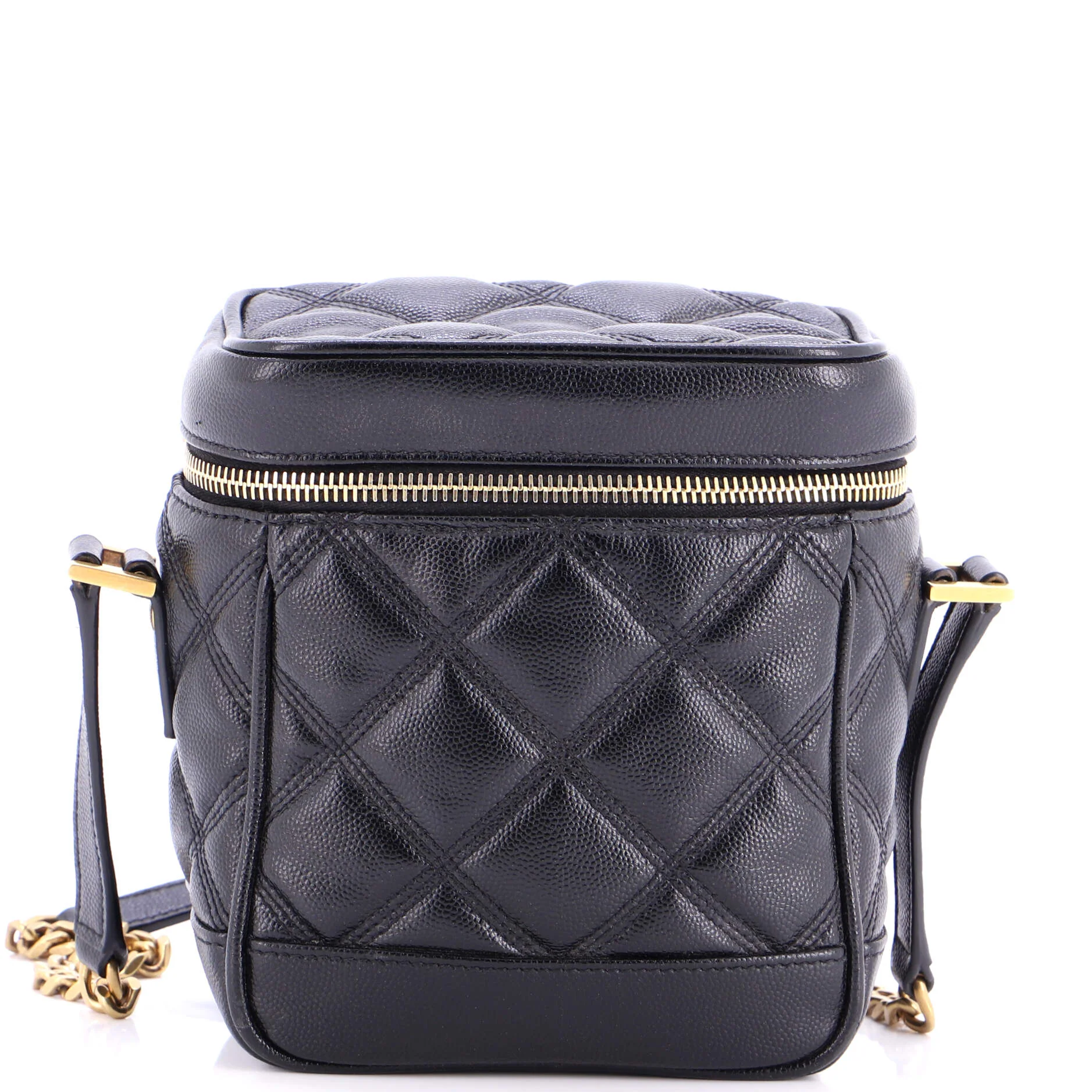 80's Vanity Bag Quilted Leather