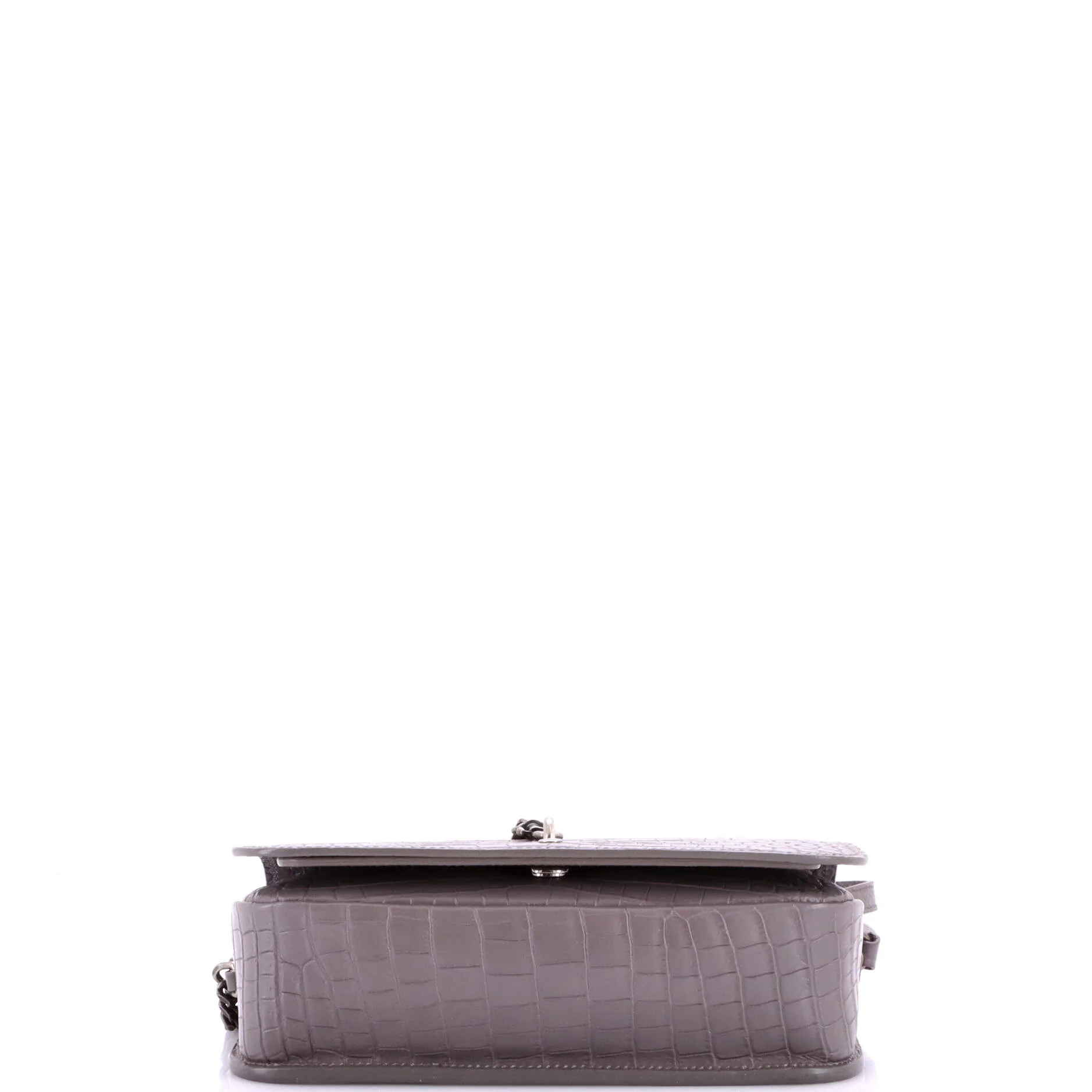 Charlotte Messenger Bag Crocodile Embossed Leather Medium - Image 4