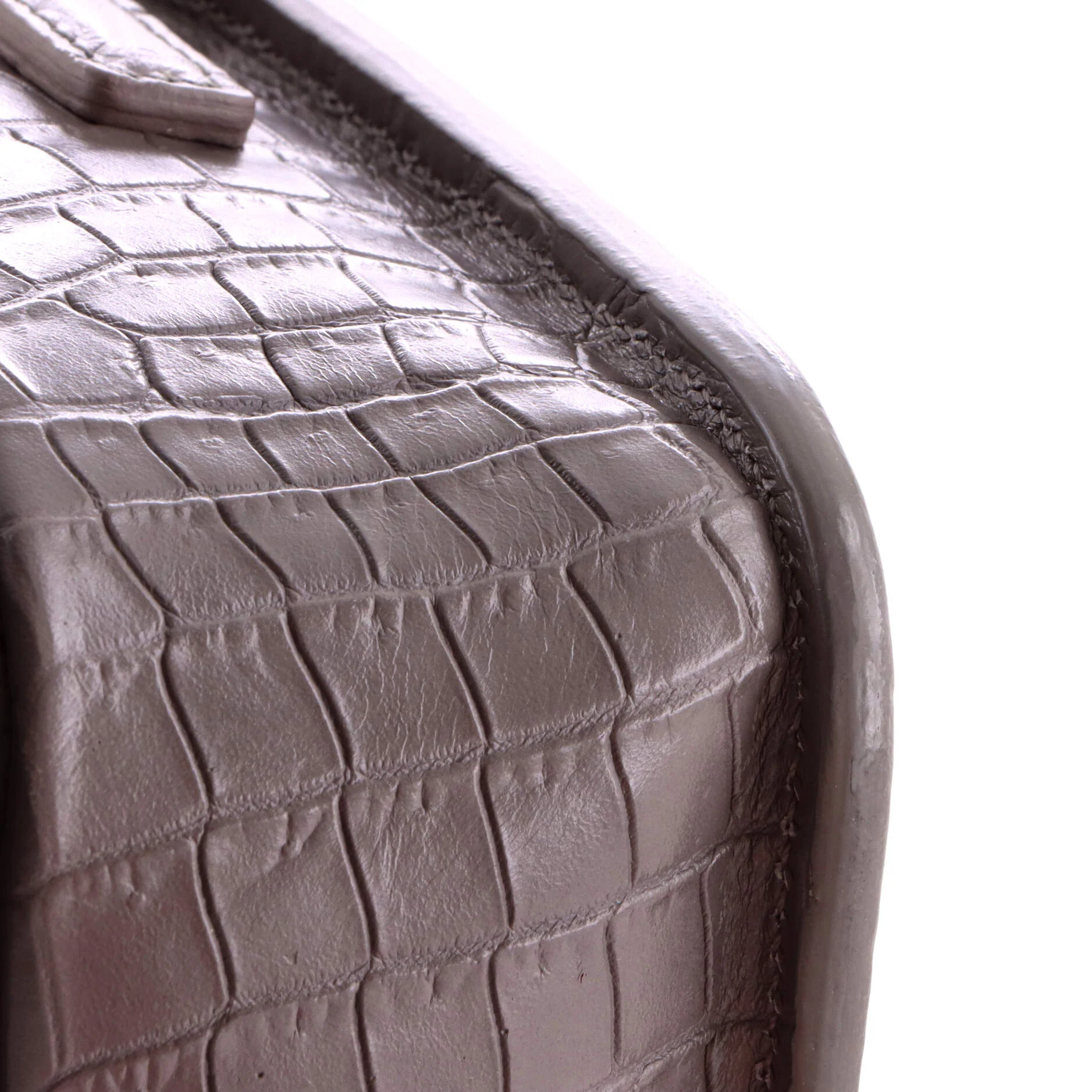 Charlotte Messenger Bag Crocodile Embossed Leather Medium - Image 7