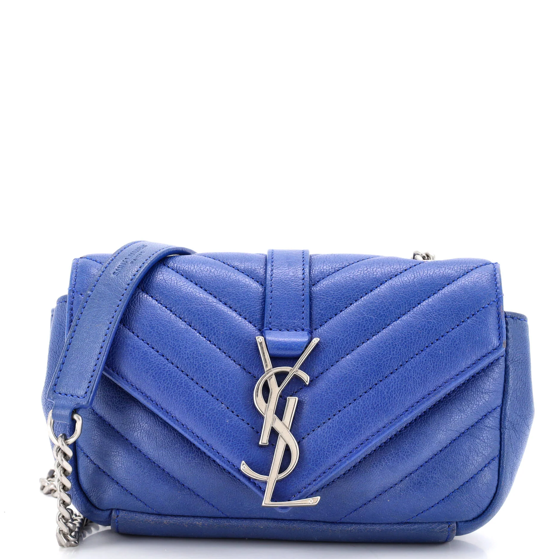 Classic Monogram Crossbody Bag Matelasse Chevron Leather Baby