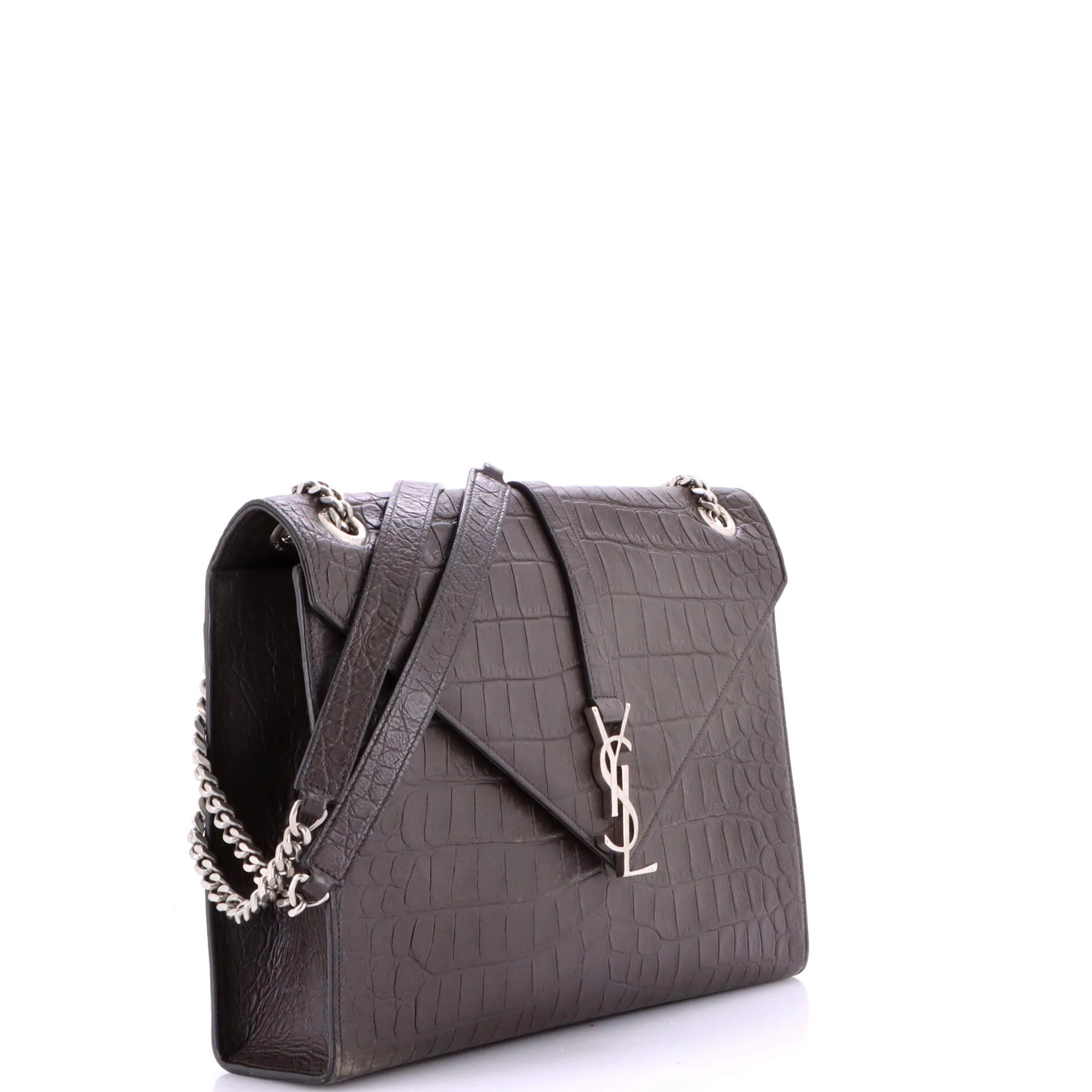 Classic Monogram Envelope Satchel Crocodile Embossed Leather Large - Image 2