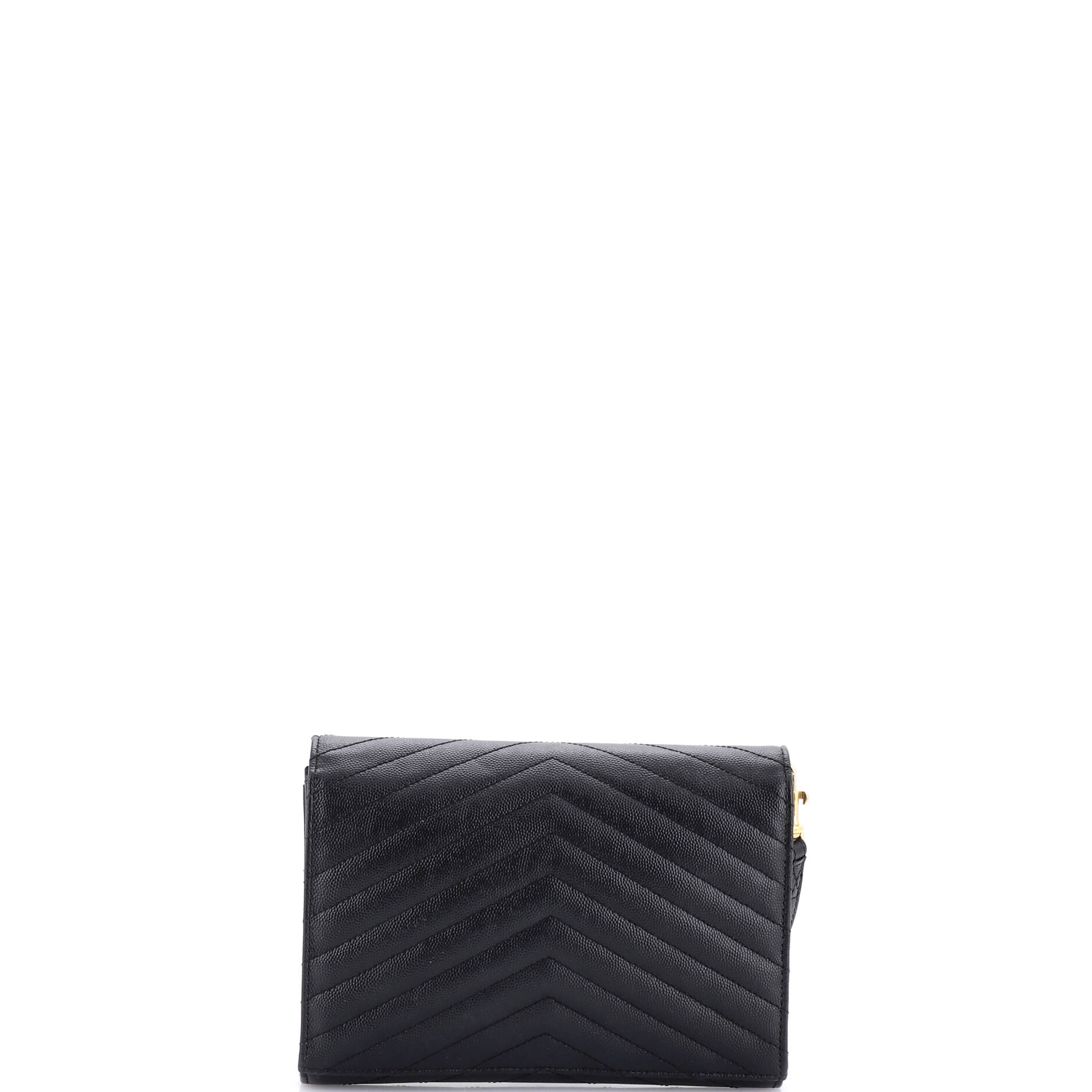 Classic Monogram Envelope Wristlet Clutch Matelasse Chevron Leather - Image 3