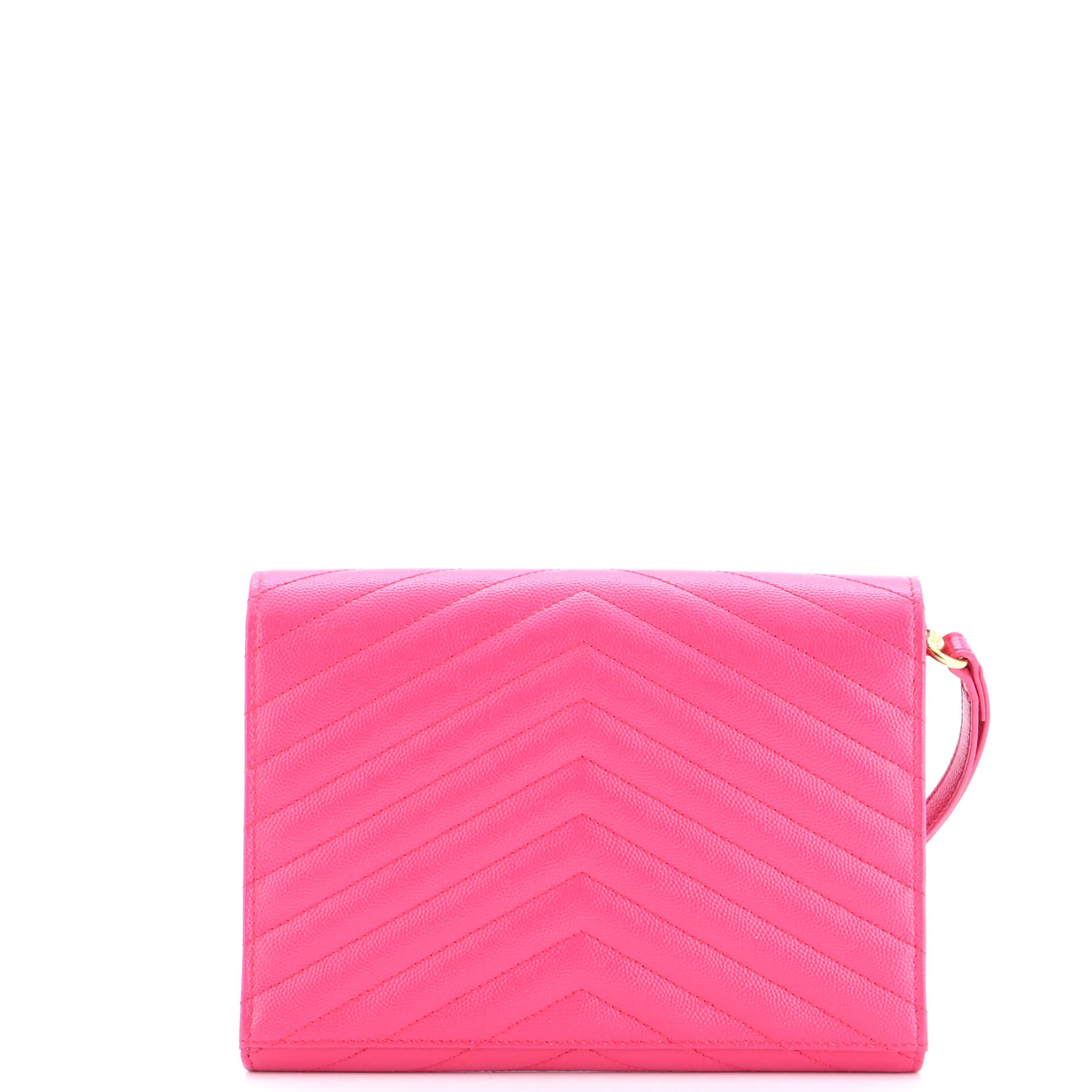 Classic Monogram Envelope Wristlet Clutch Matelasse Chevron Leather - Image 3