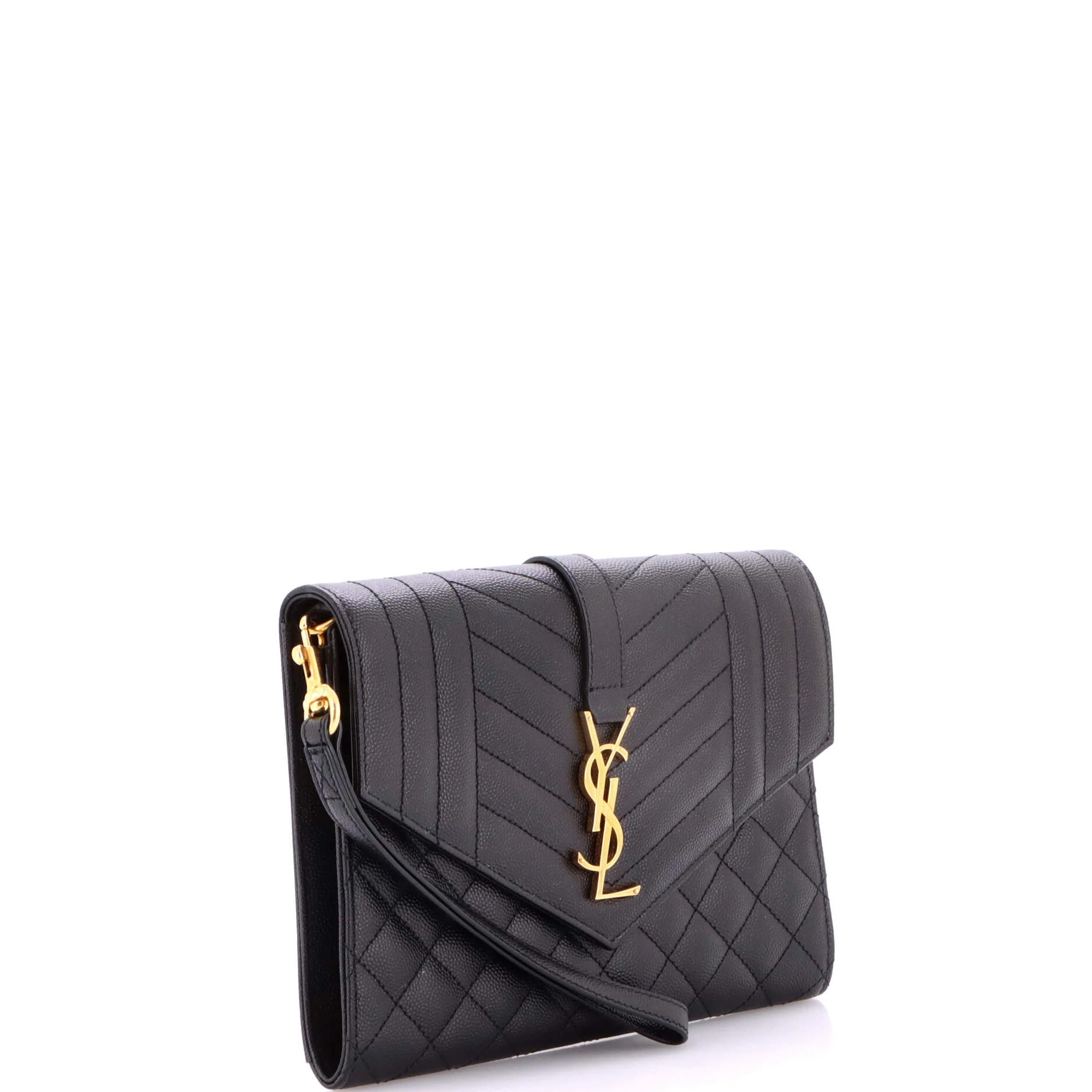 Classic Monogram Envelope Wristlet Clutch Mixed Matelasse Leather - Image 2