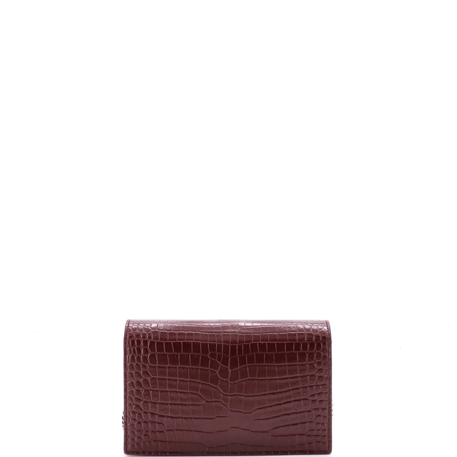 Classic Monogram Tassel Chain Wallet Crocodile Embossed Leather - Image 3