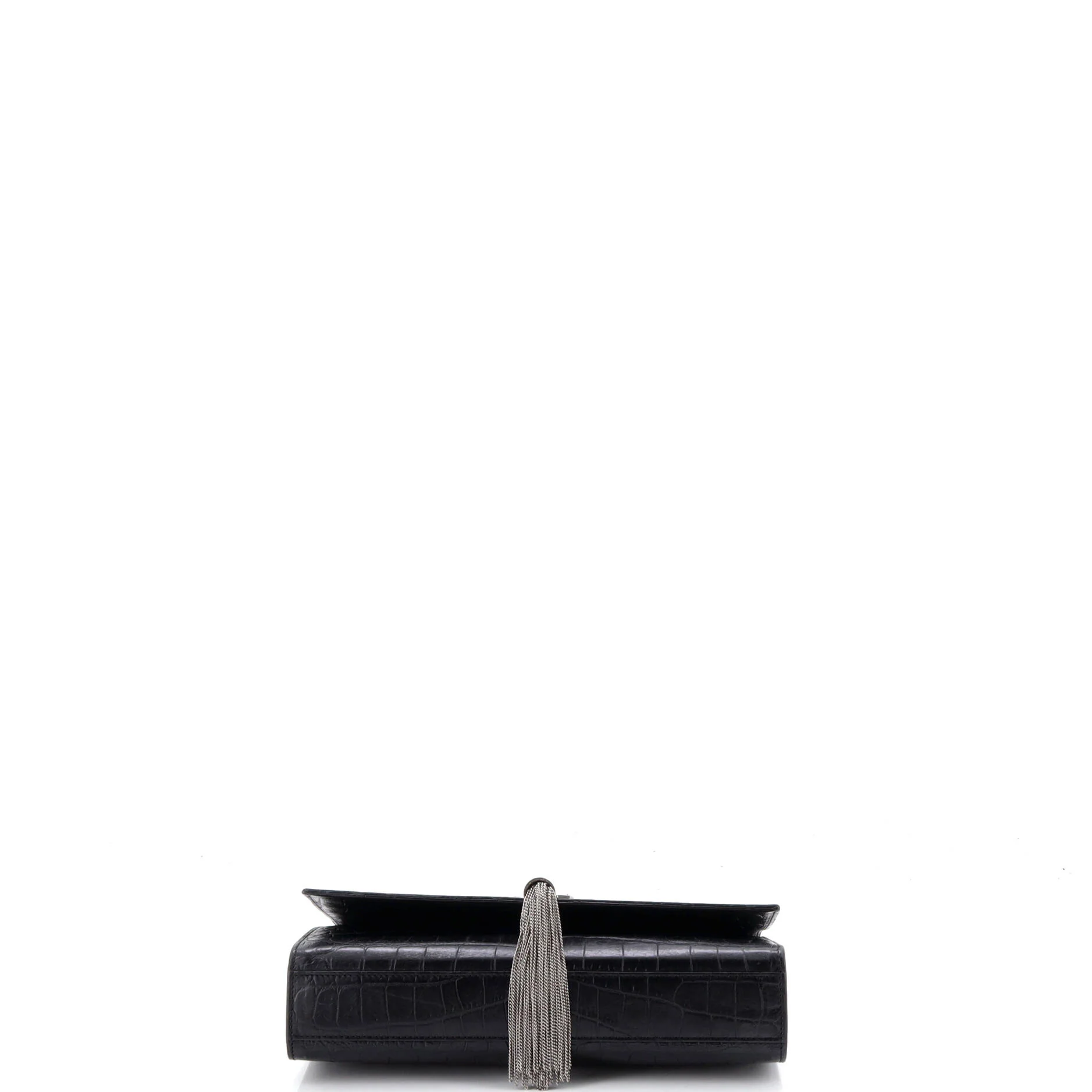 Classic Monogram Tassel Crossbody Bag Crocodile Embossed Leather Medium - Image 4