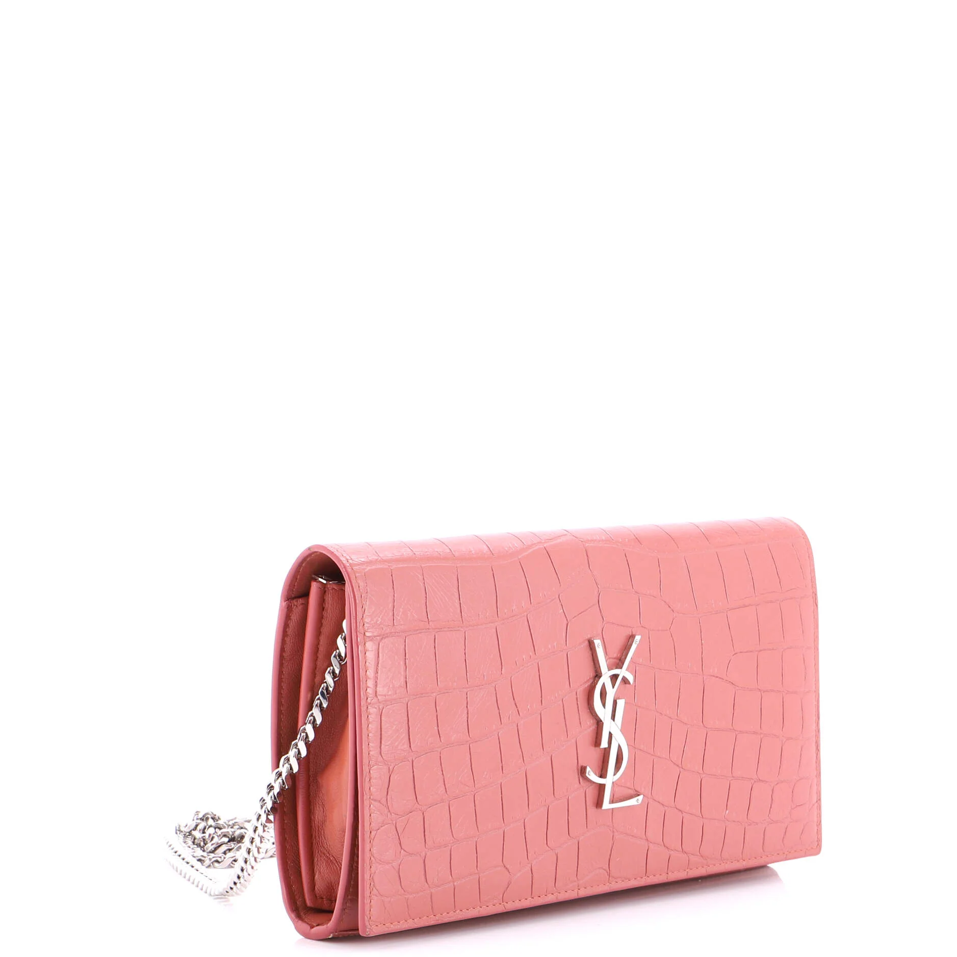 Classic Monogram Wallet on Chain Crocodile Embossed Leather Small - Image 2