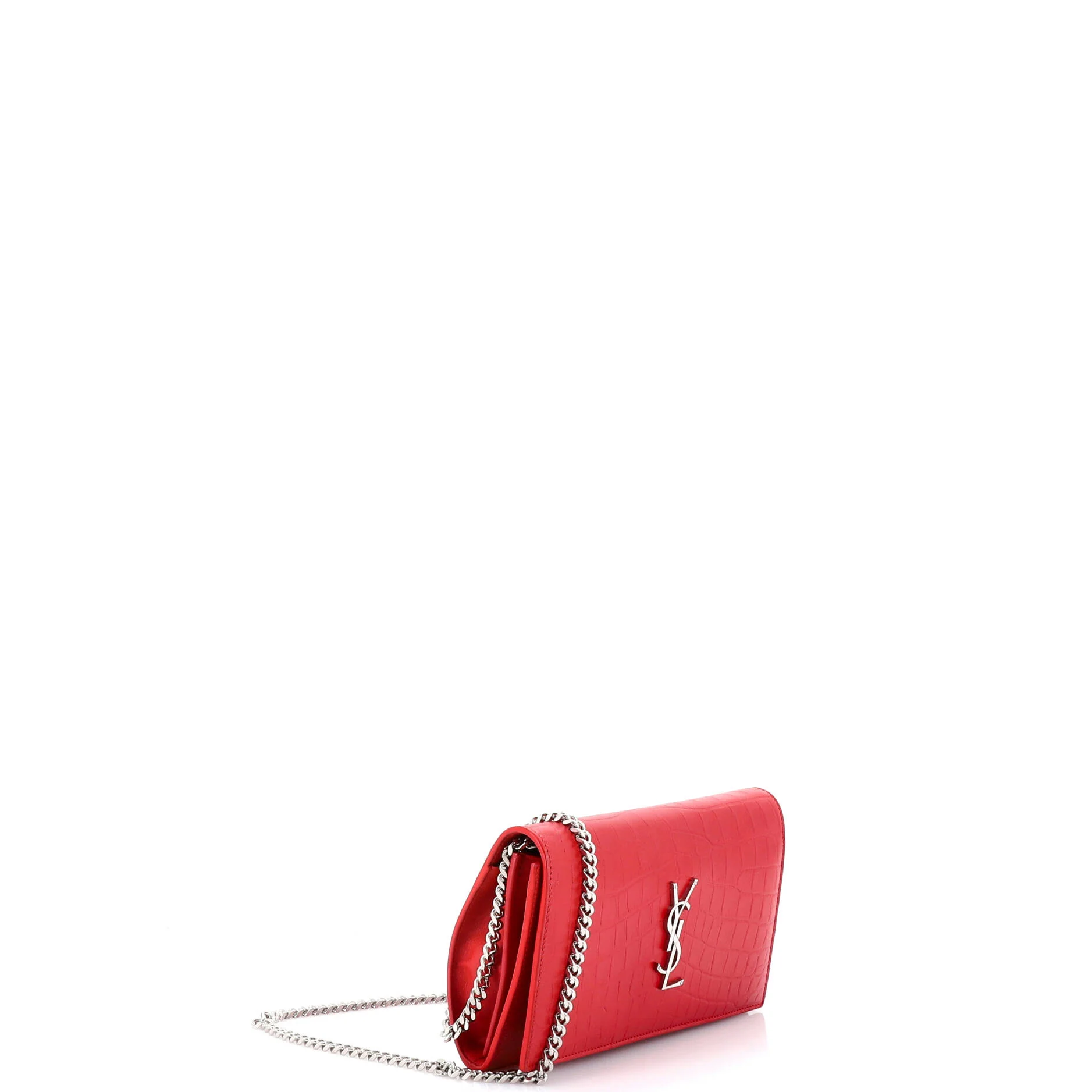 Classic Monogram Wallet on Chain Crocodile Embossed Leather Small - Image 2