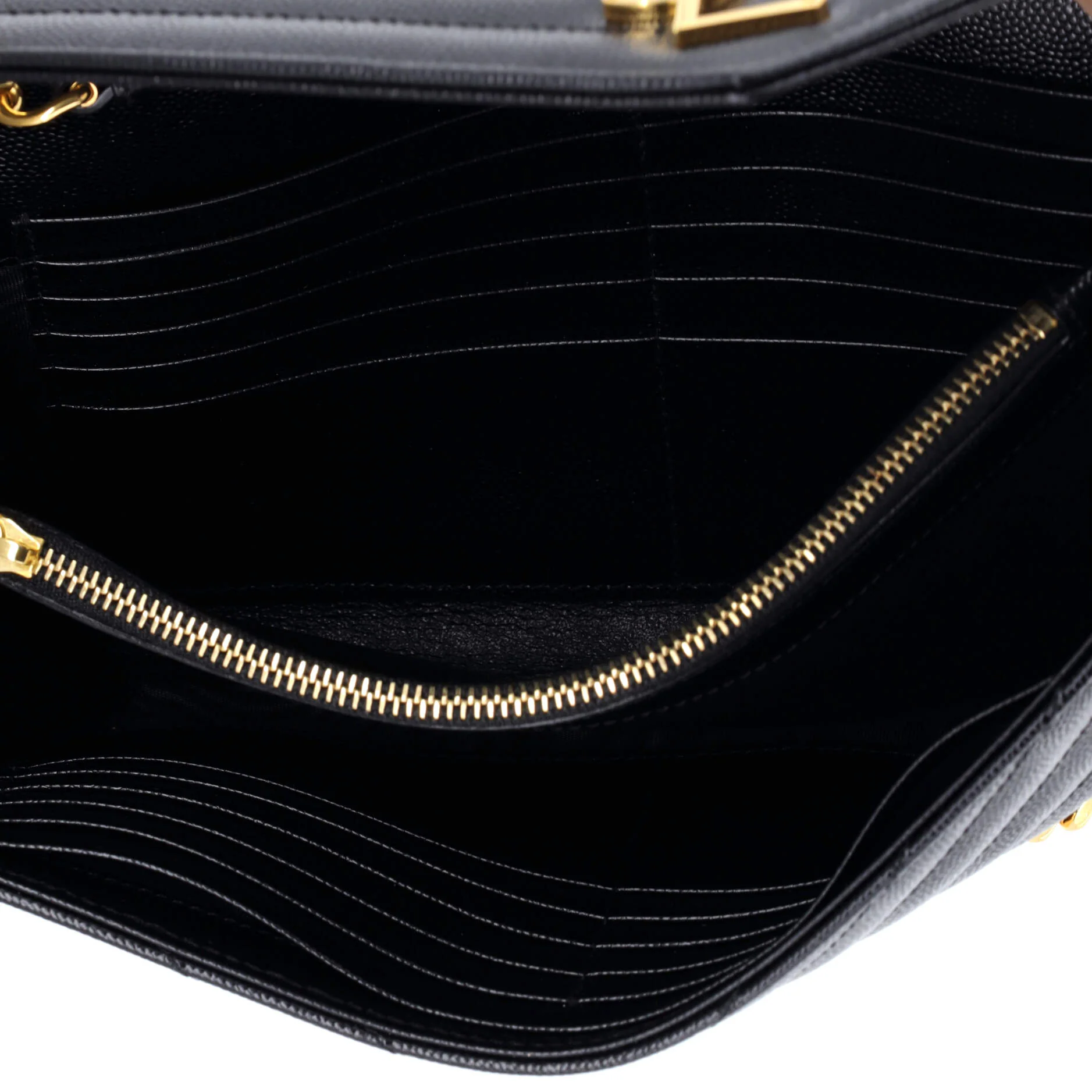 Classic Monogram Wallet on Chain Matelasse Chevron Leather Medium - Image 5