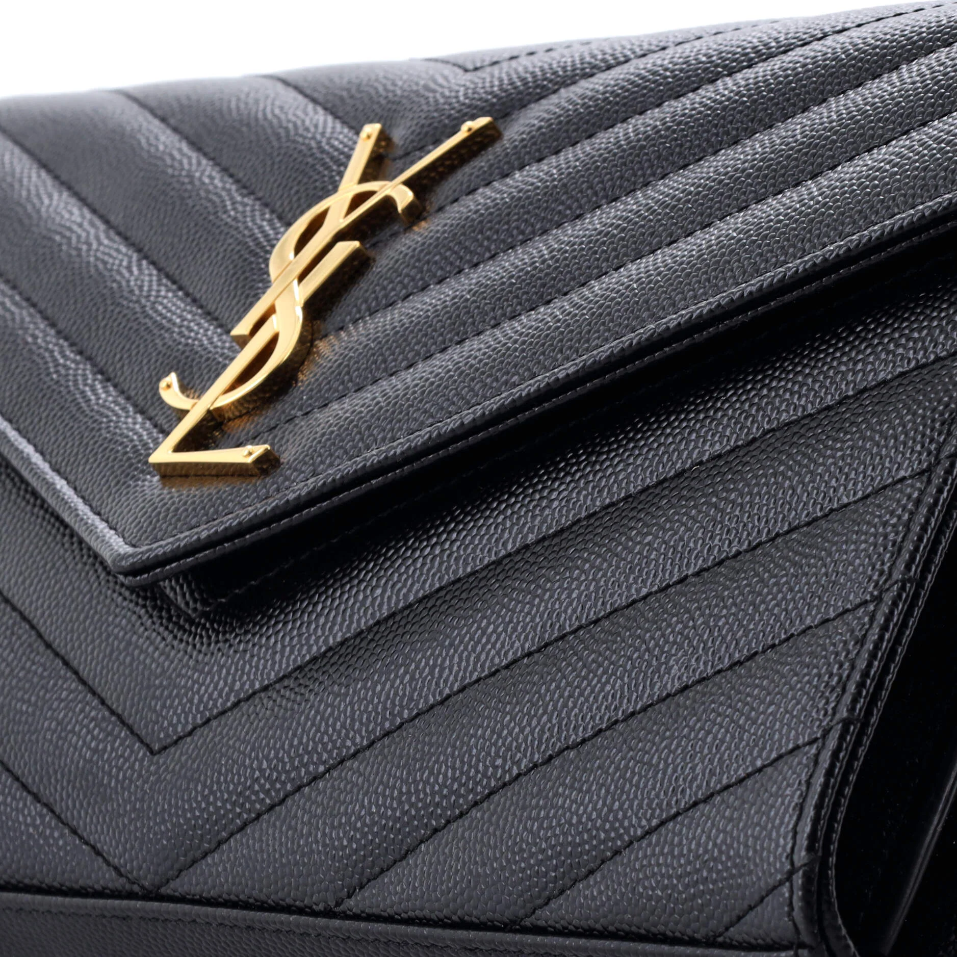 Classic Monogram Wallet on Chain Matelasse Chevron Leather Medium - Image 6
