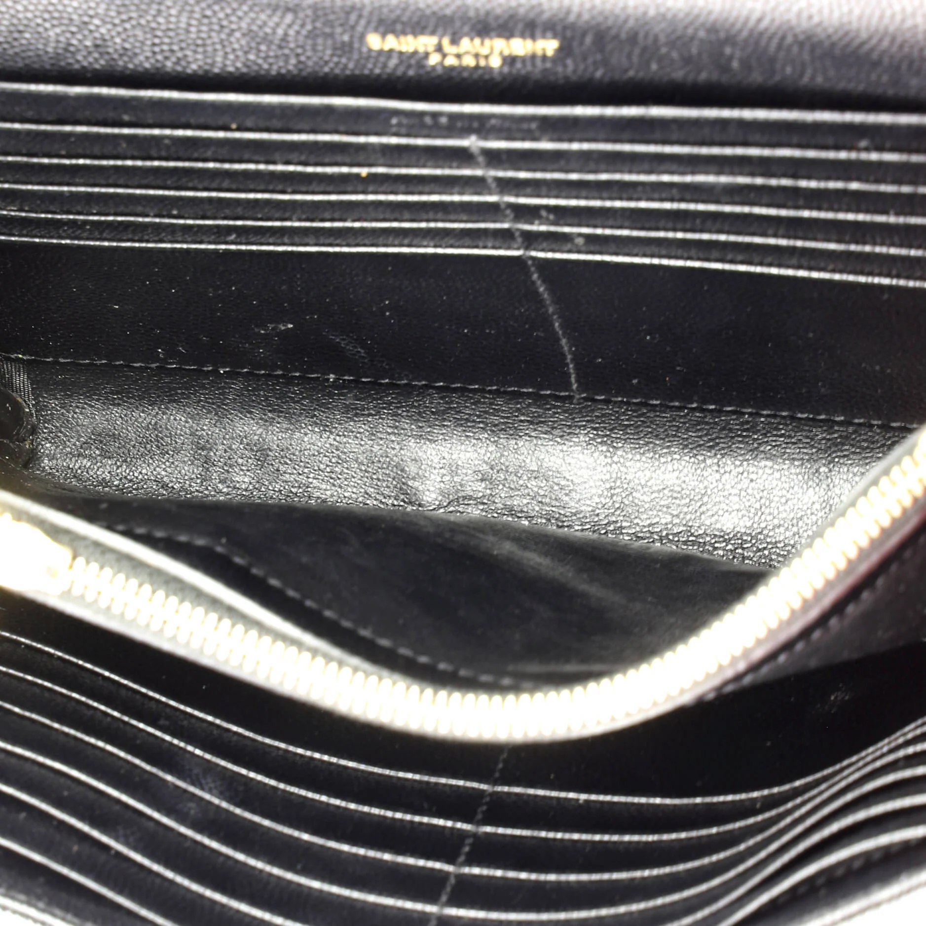 Classic Monogram Wallet on Chain Matelasse Chevron Leather Medium - Image 5