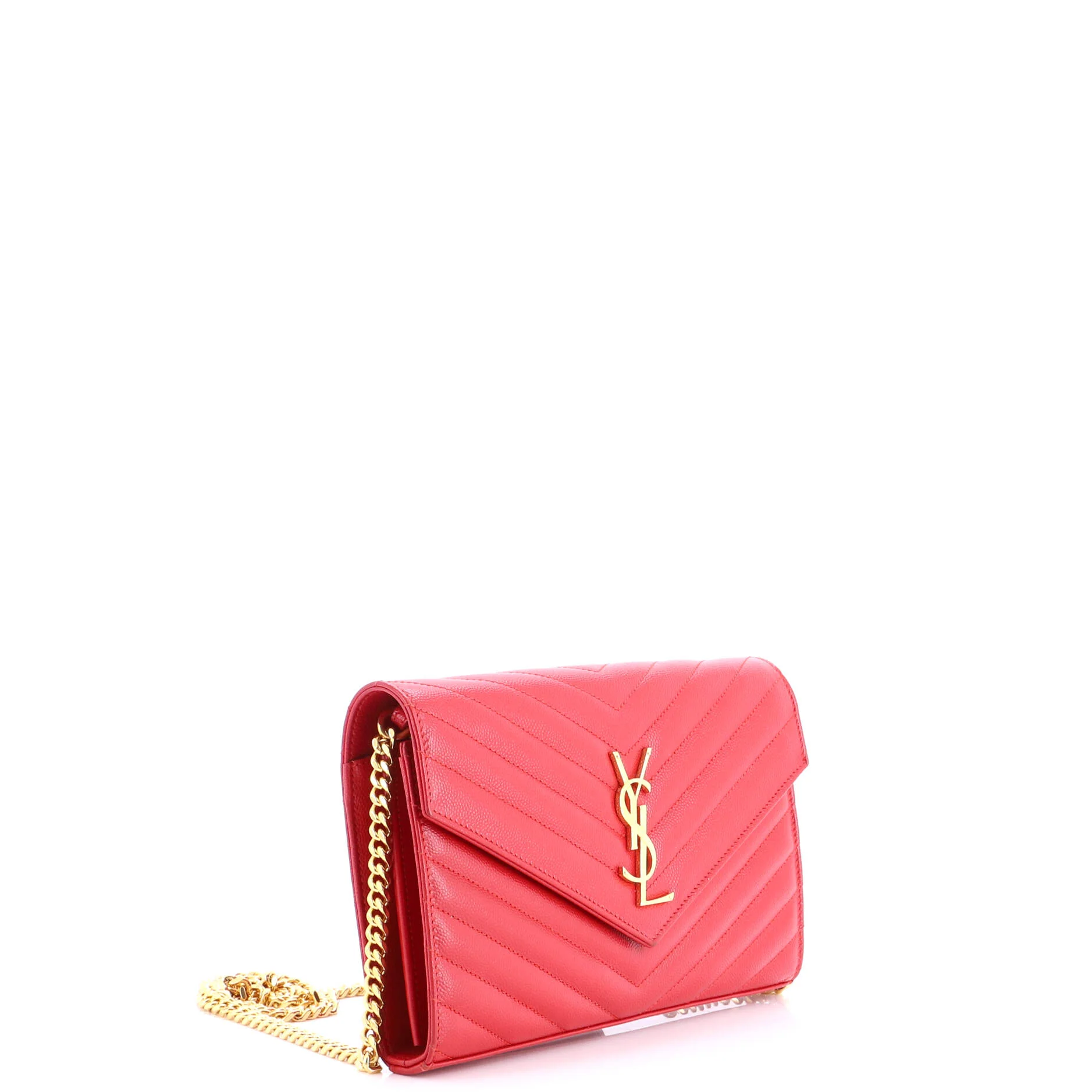 Classic Monogram Wallet on Chain Matelasse Chevron Leather Medium - Image 2